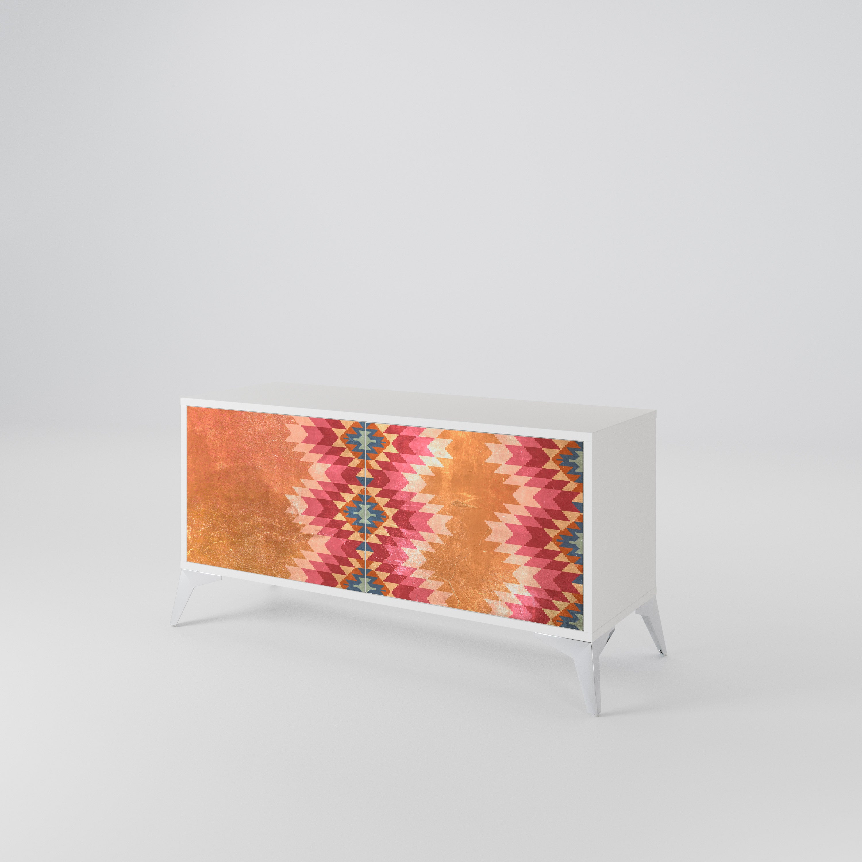INDIAN FOLK Compact 2-Door TV Cabinet