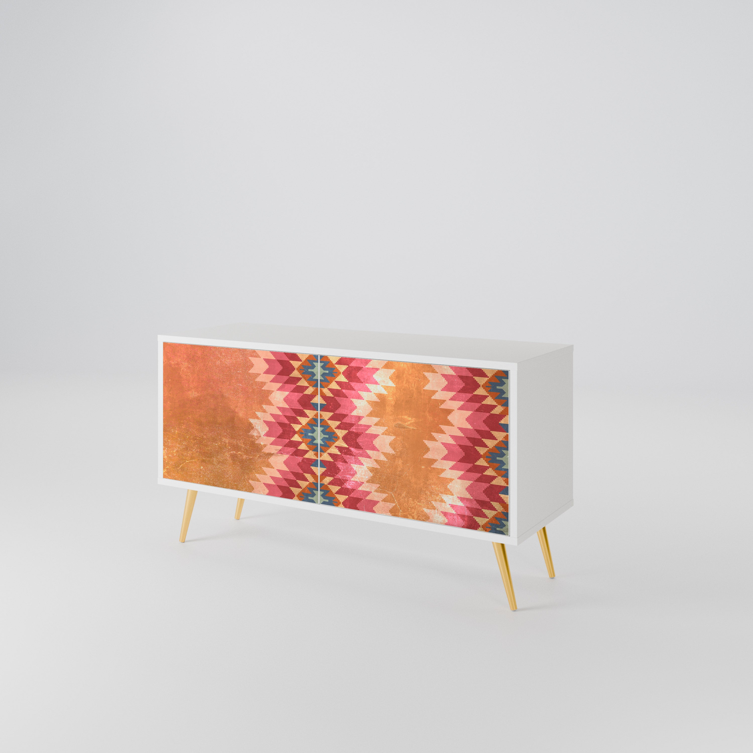 INDIAN FOLK Compact 2-Door TV Cabinet