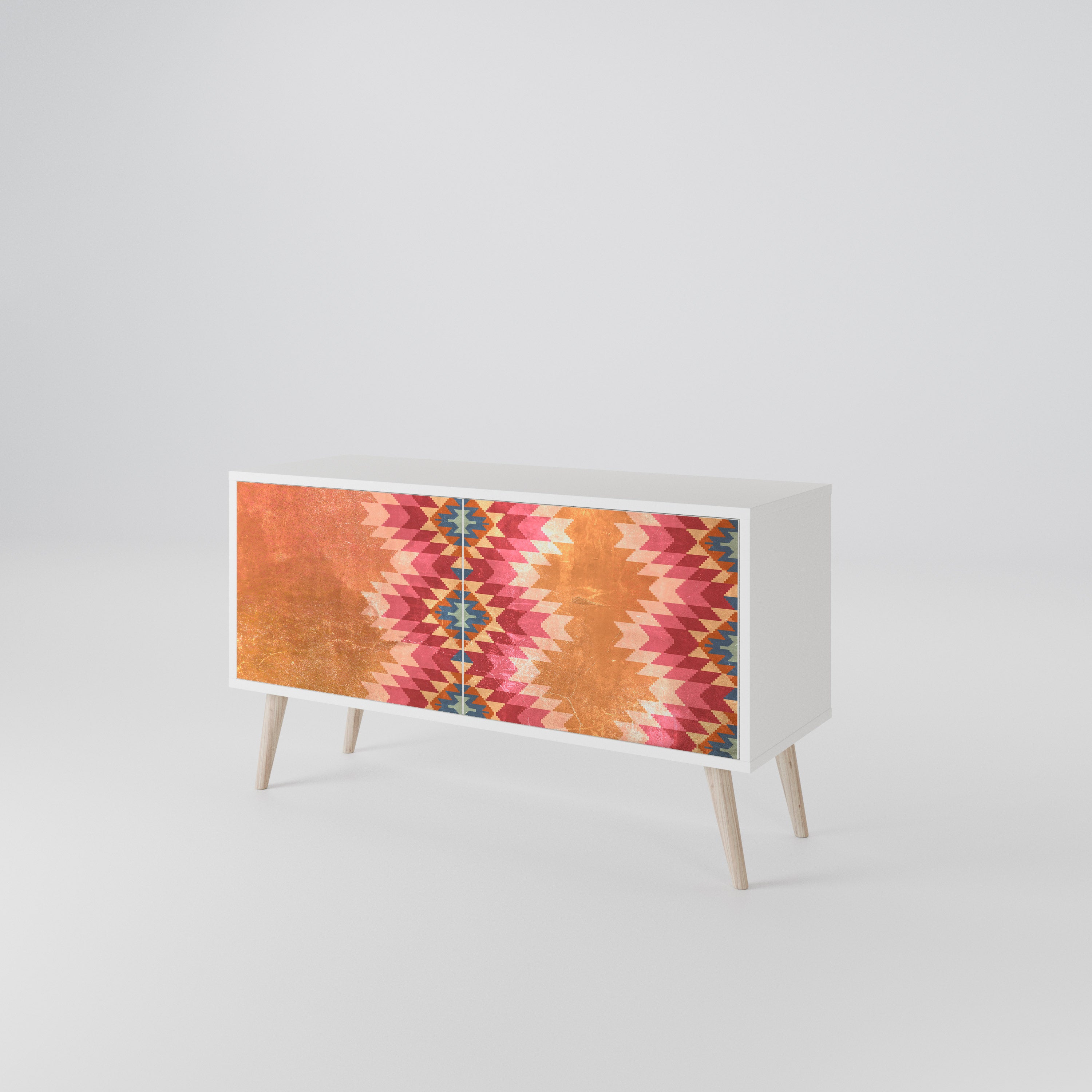 INDIAN FOLK Compact 2-Door TV Cabinet