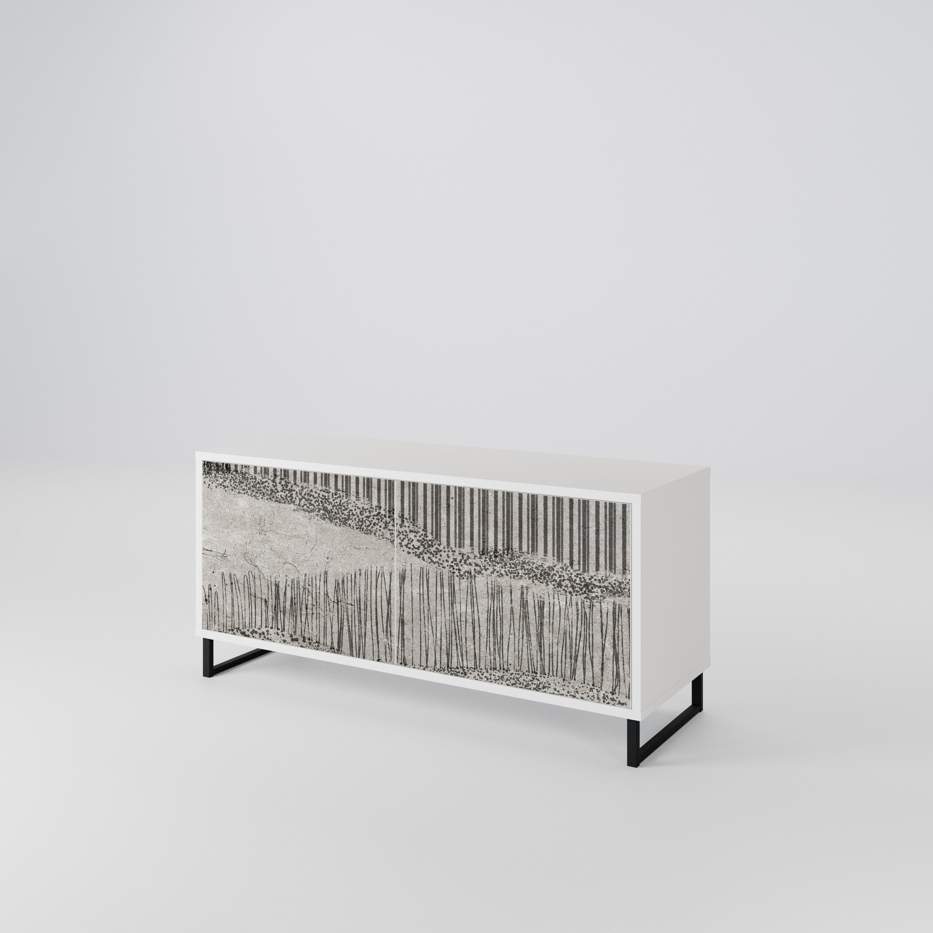 GRAIN LINES Compact 2-Door TV Cabinet