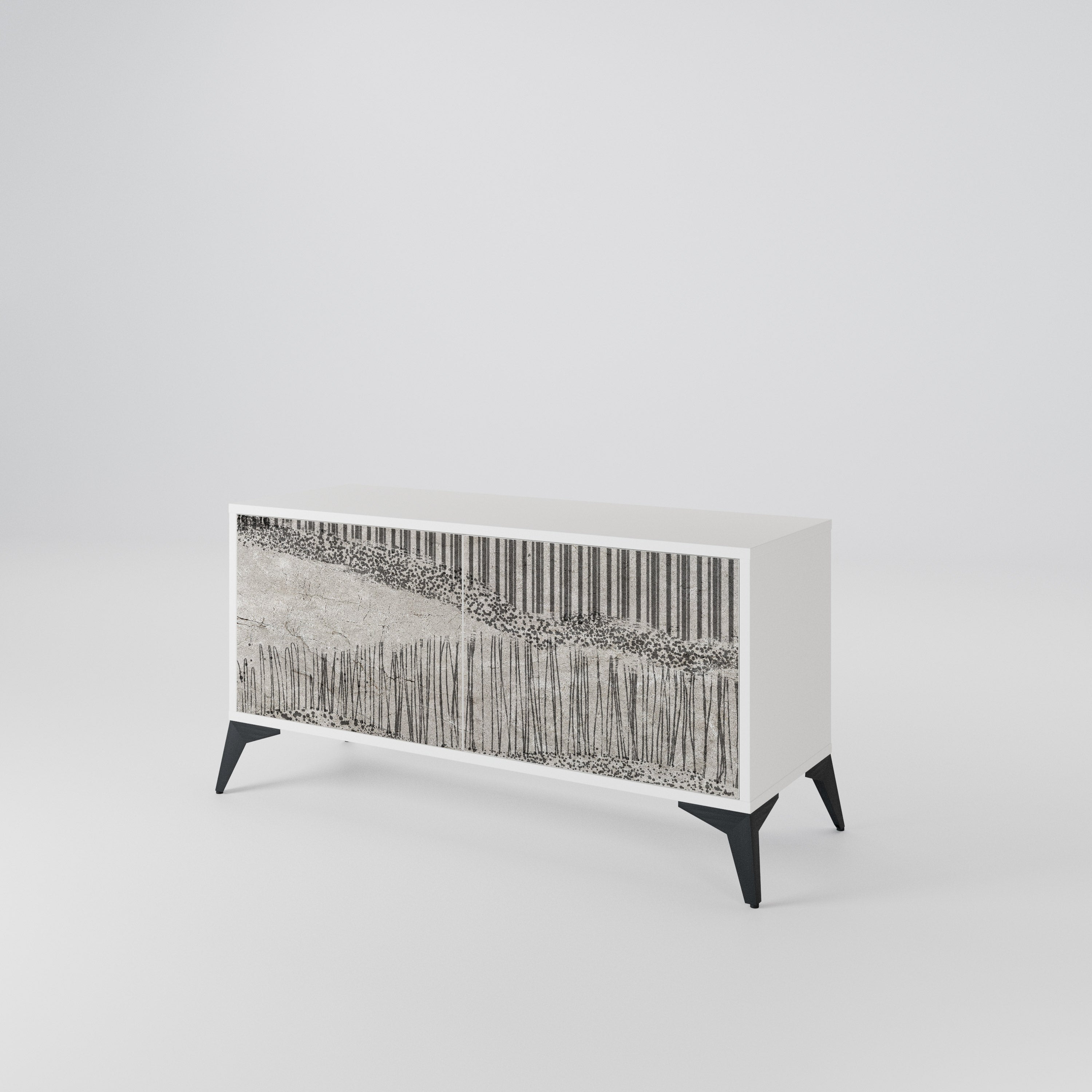 GRAIN LINES Compact 2-Door TV Cabinet