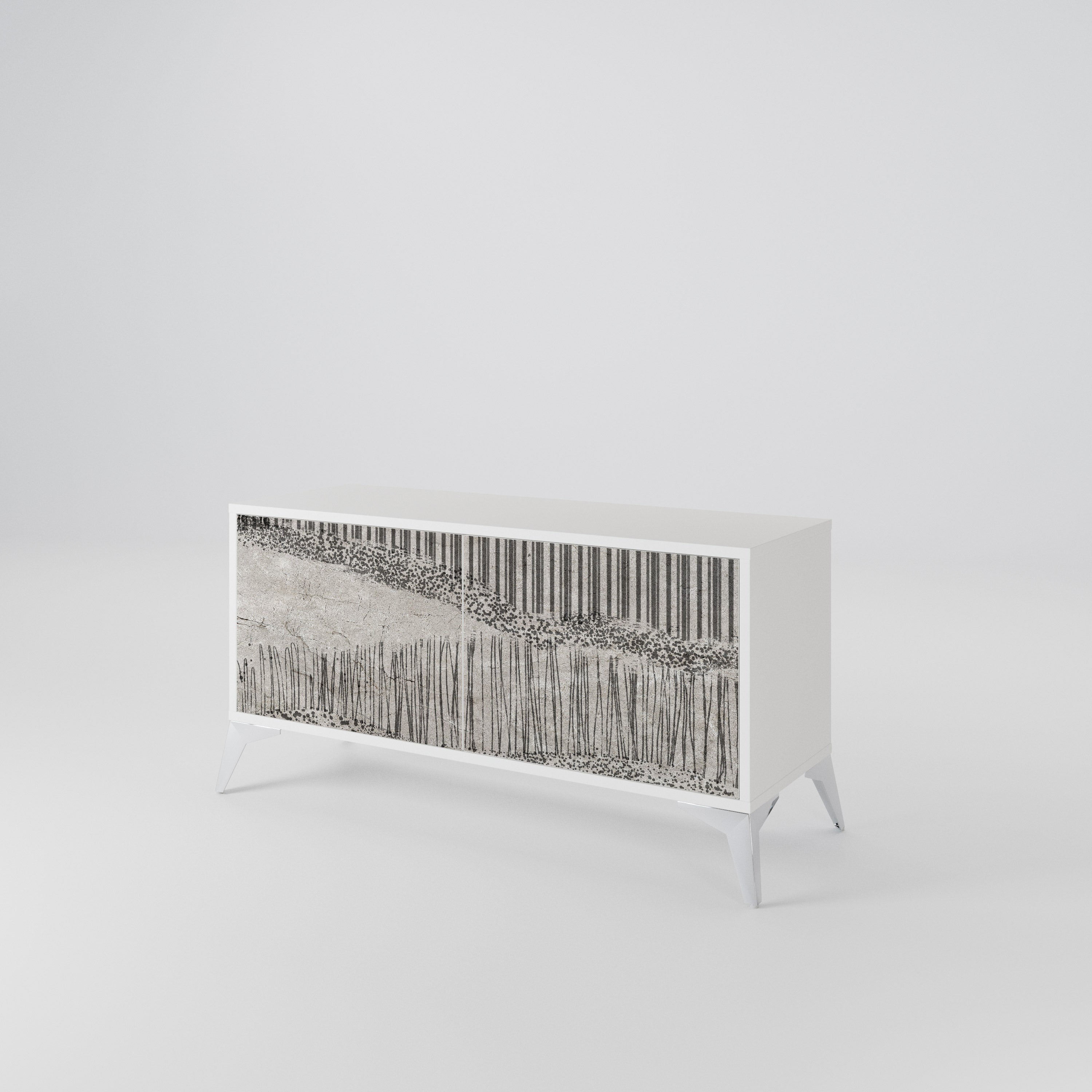 GRAIN LINES Compact 2-Door TV Cabinet
