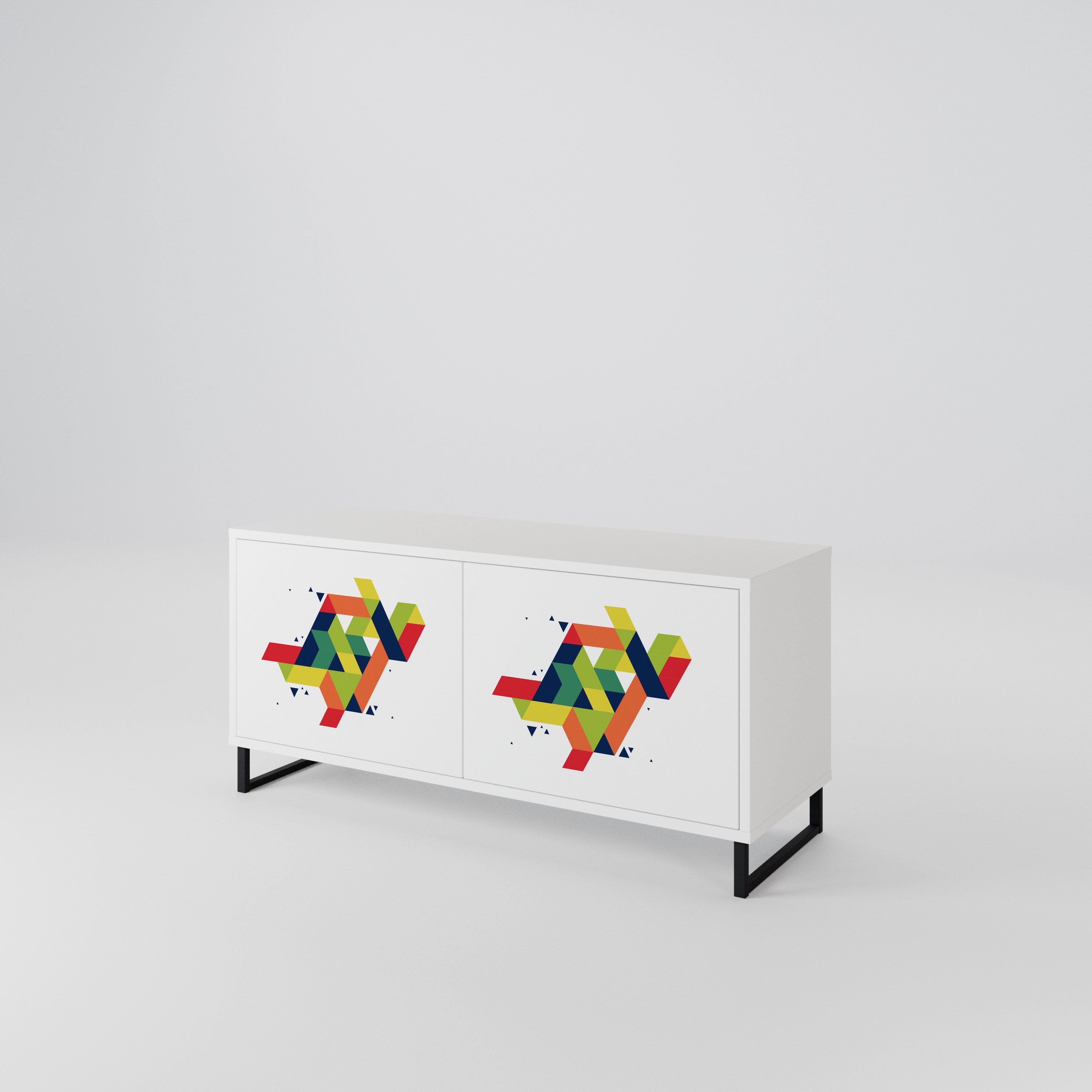 FUTURE SIGN Compact 2-Door TV Cabinet