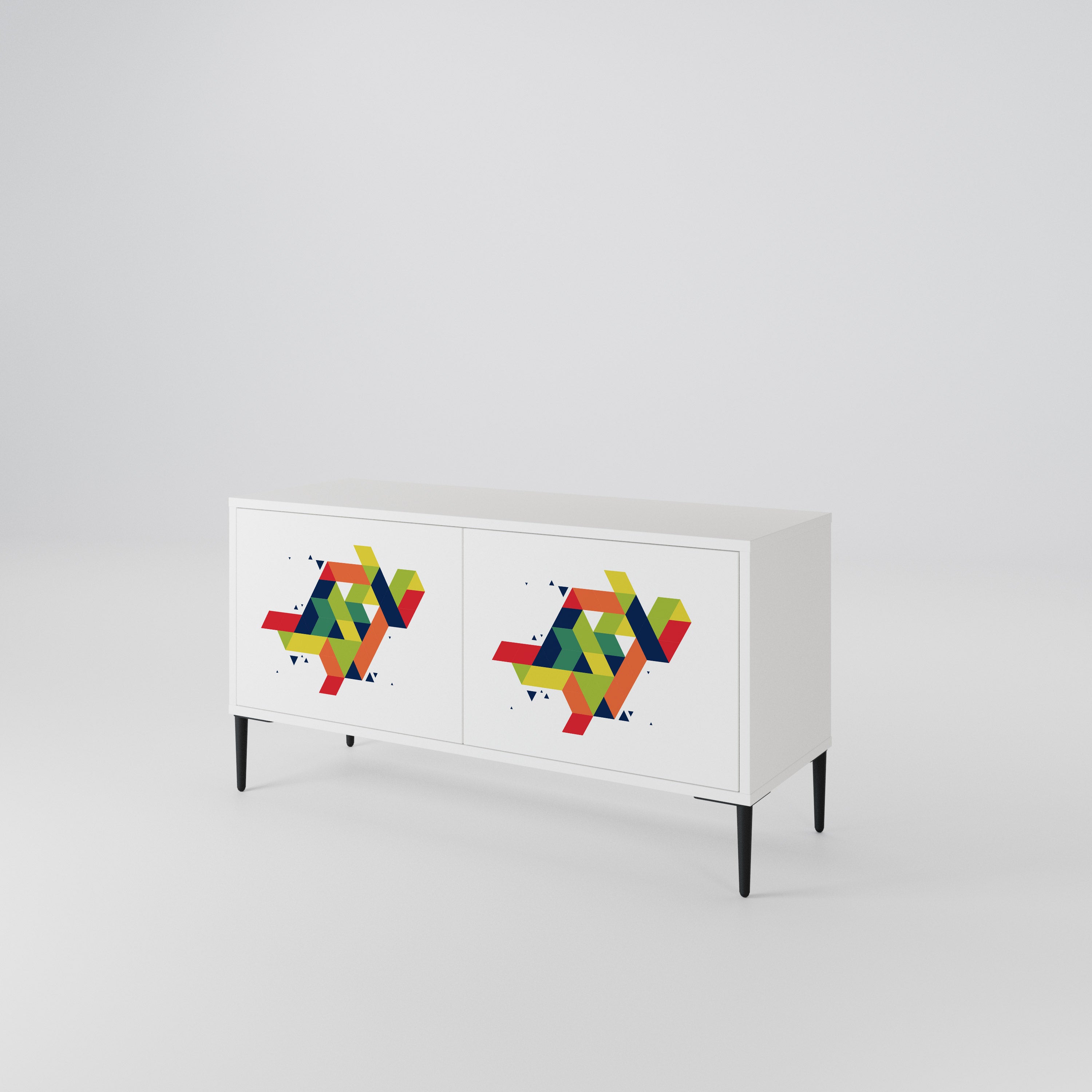 FUTURE SIGN Compact 2-Door TV Cabinet