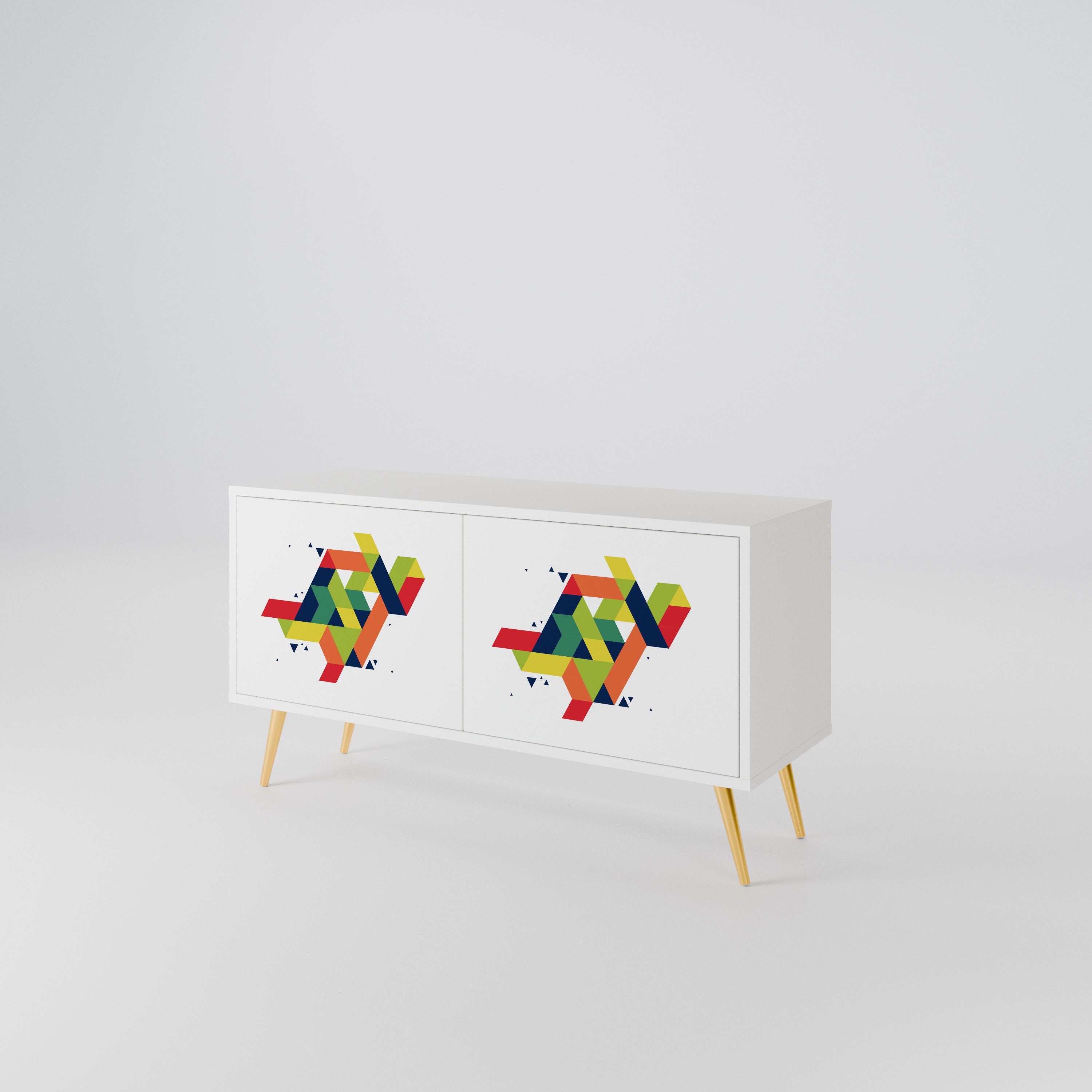 FUTURE SIGN Compact 2-Door TV Cabinet