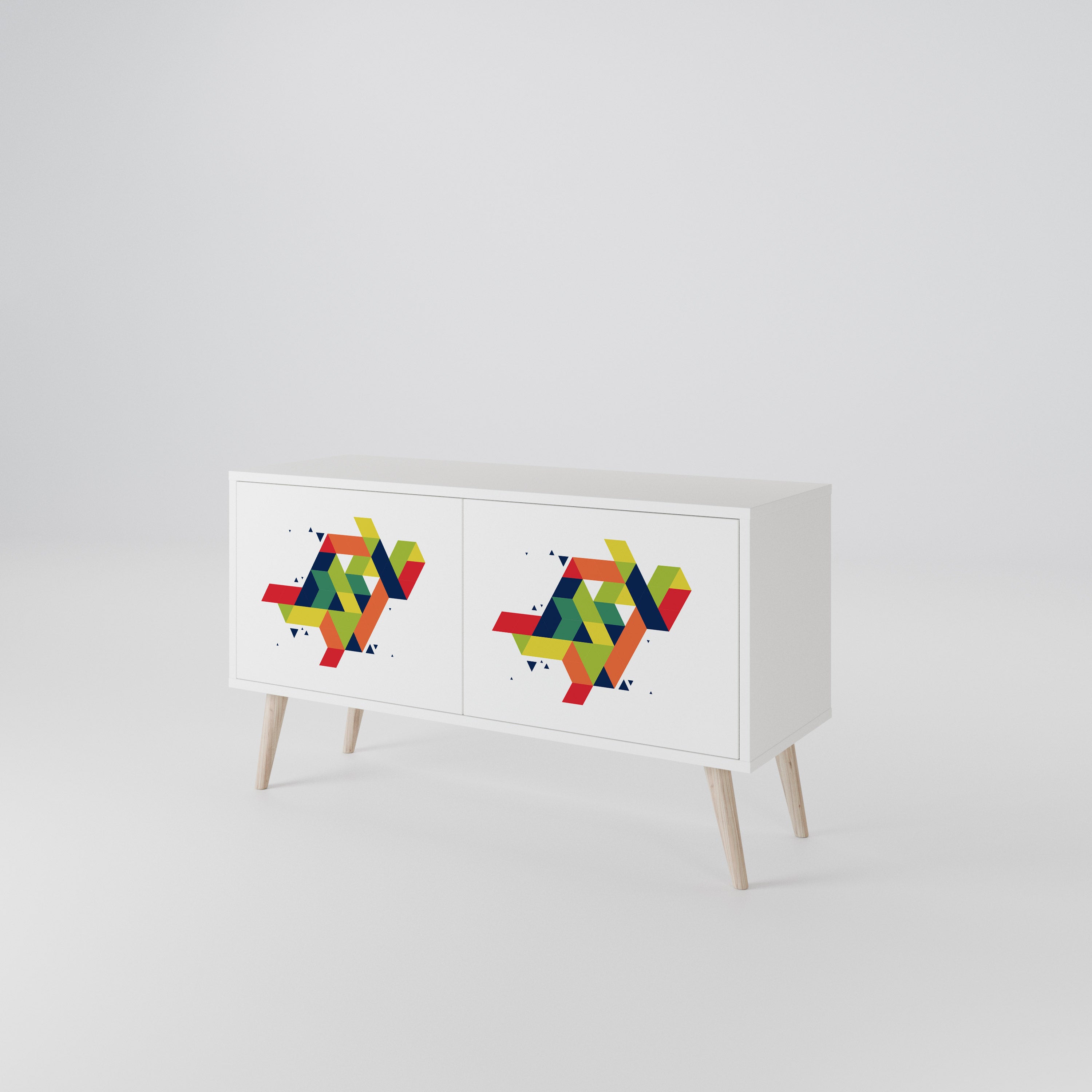 FUTURE SIGN Compact 2-Door TV Cabinet