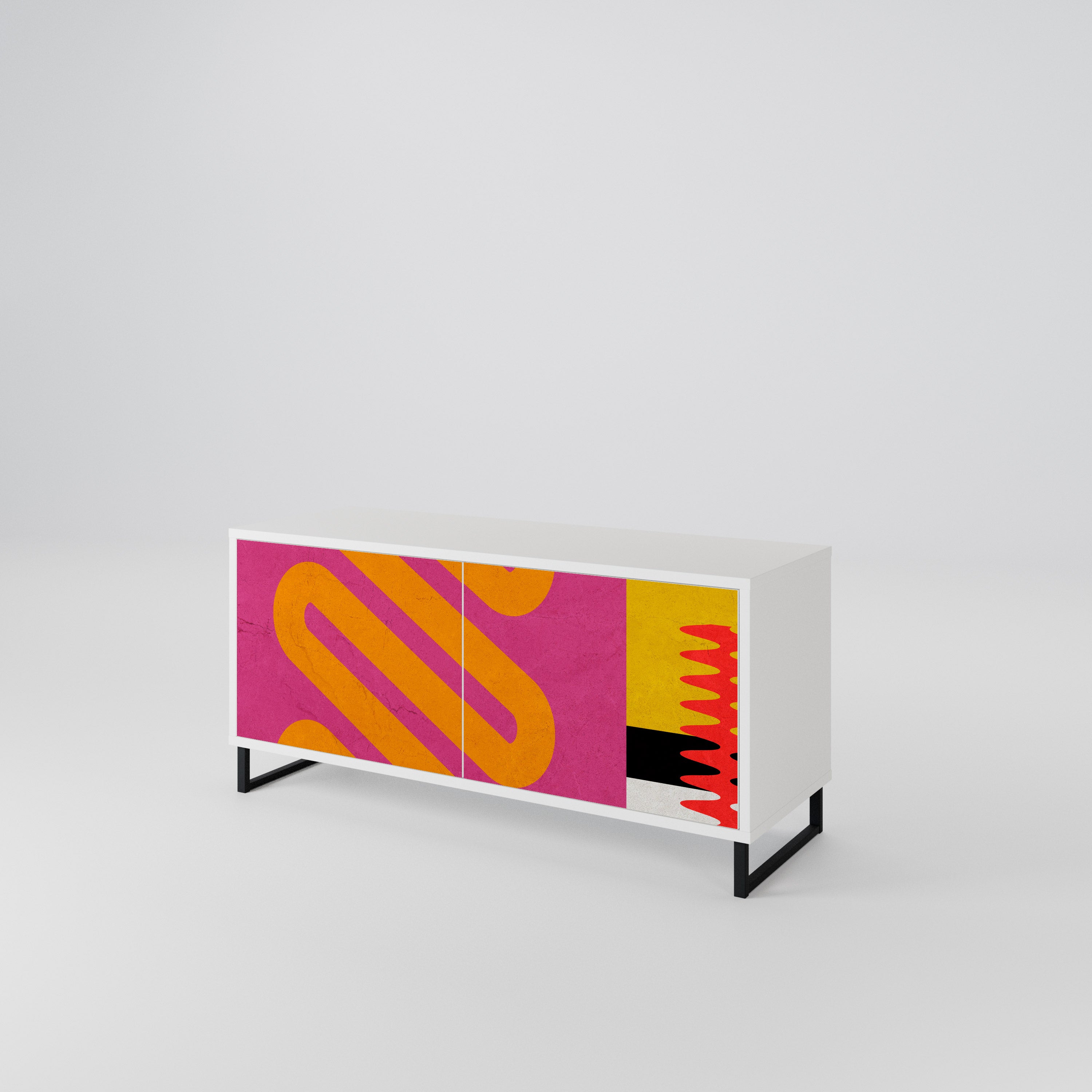 VIVID ART Compact 2-Door TV Cabinet