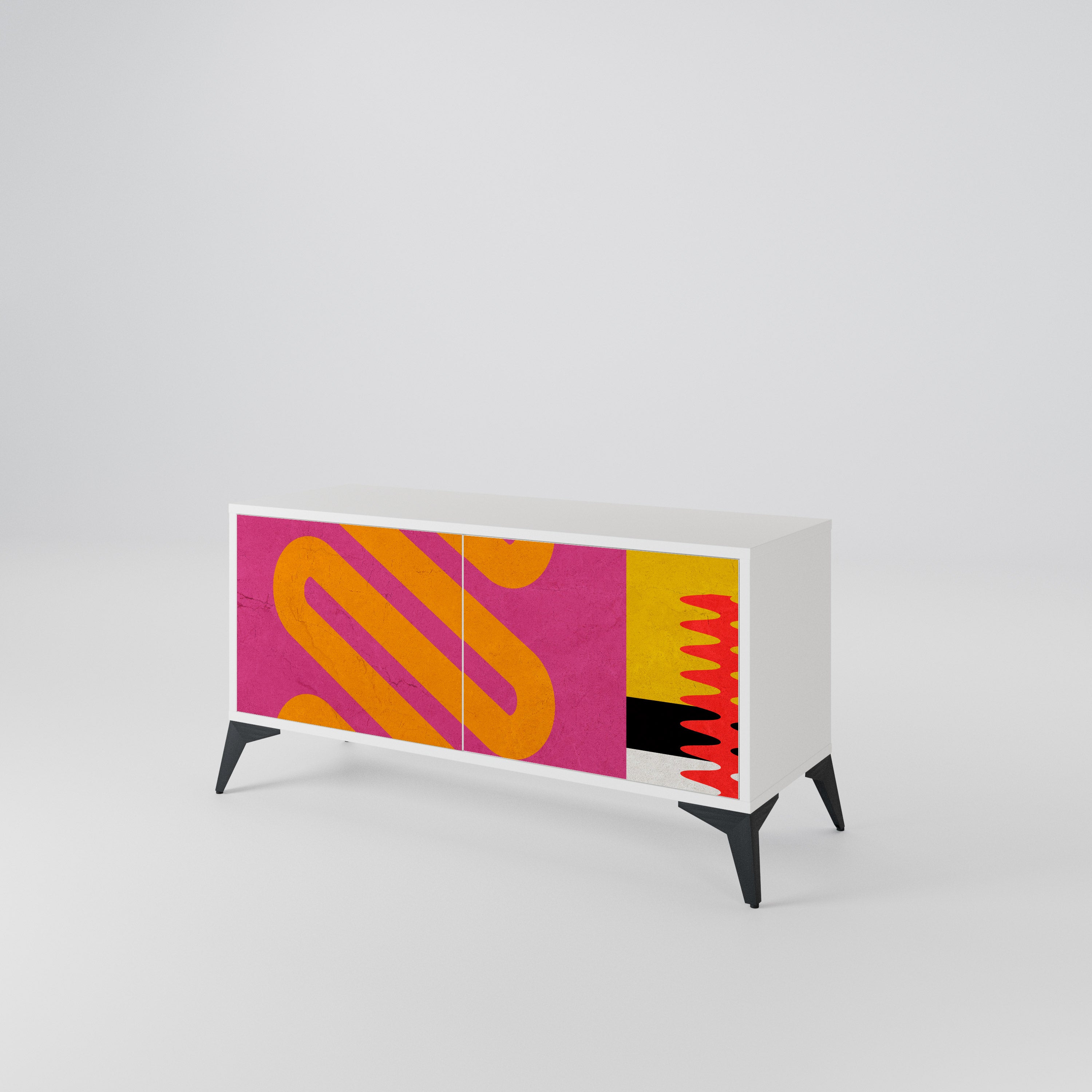 VIVID ART Compact 2-Door TV Cabinet