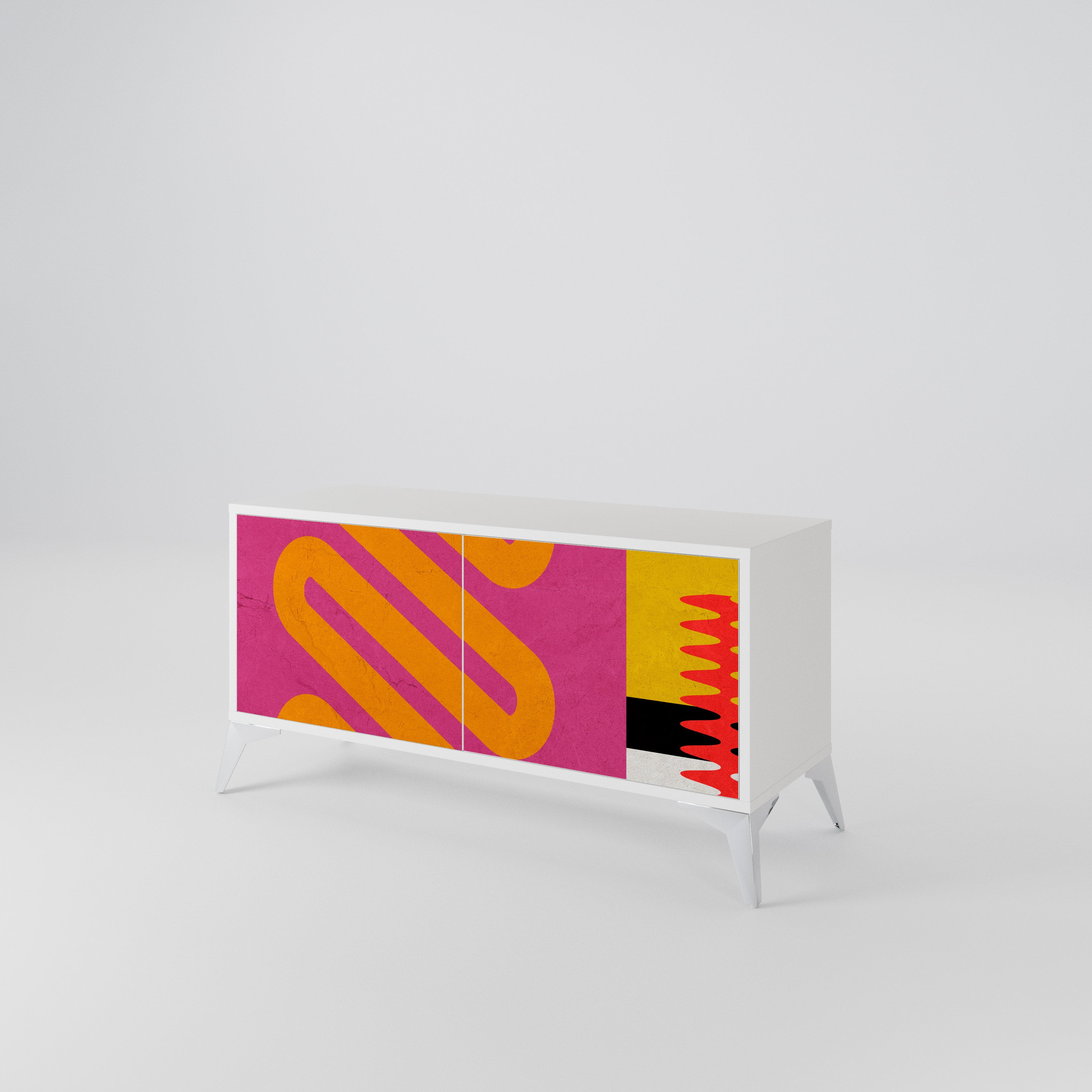 VIVID ART Compact 2-Door TV Cabinet