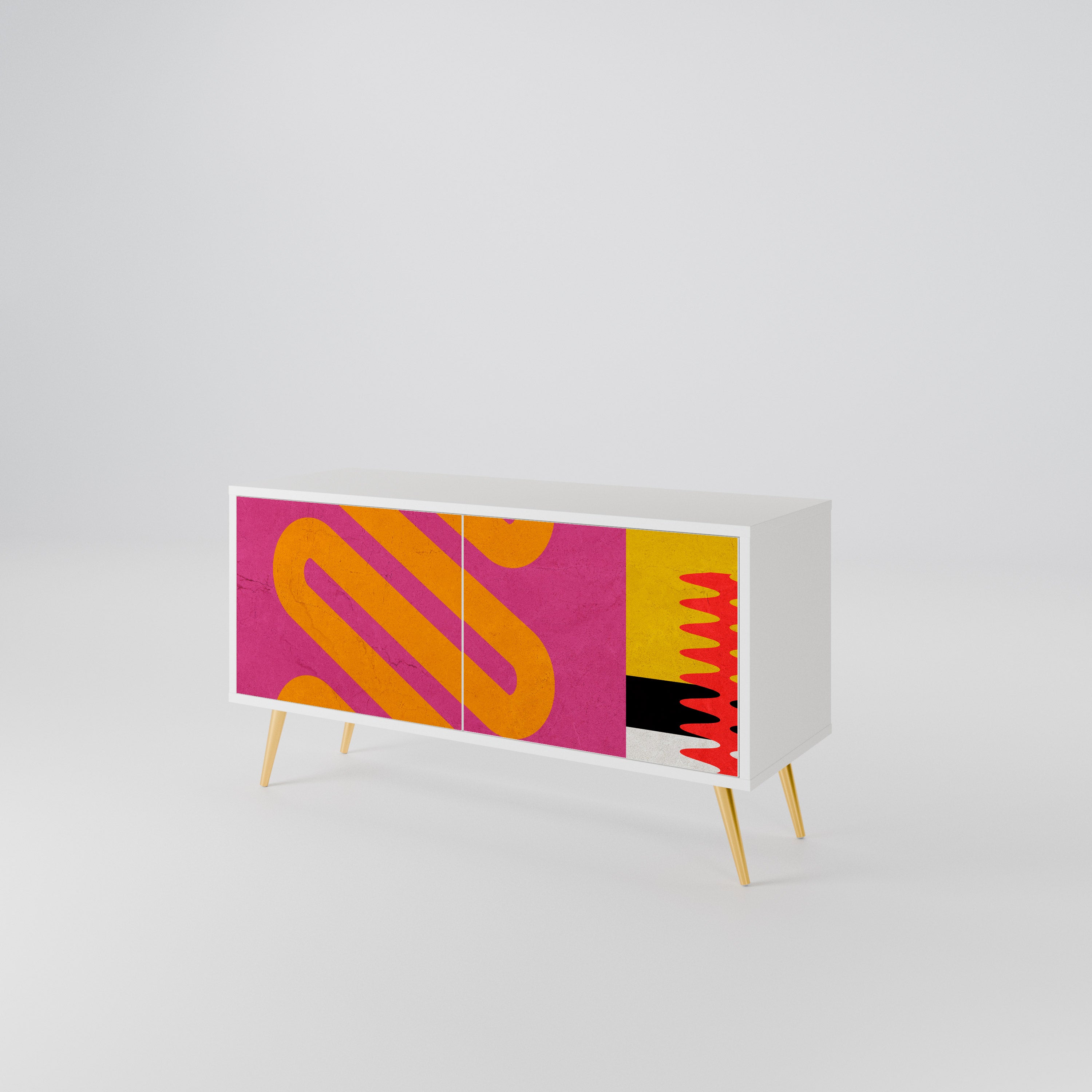 VIVID ART Compact 2-Door TV Cabinet