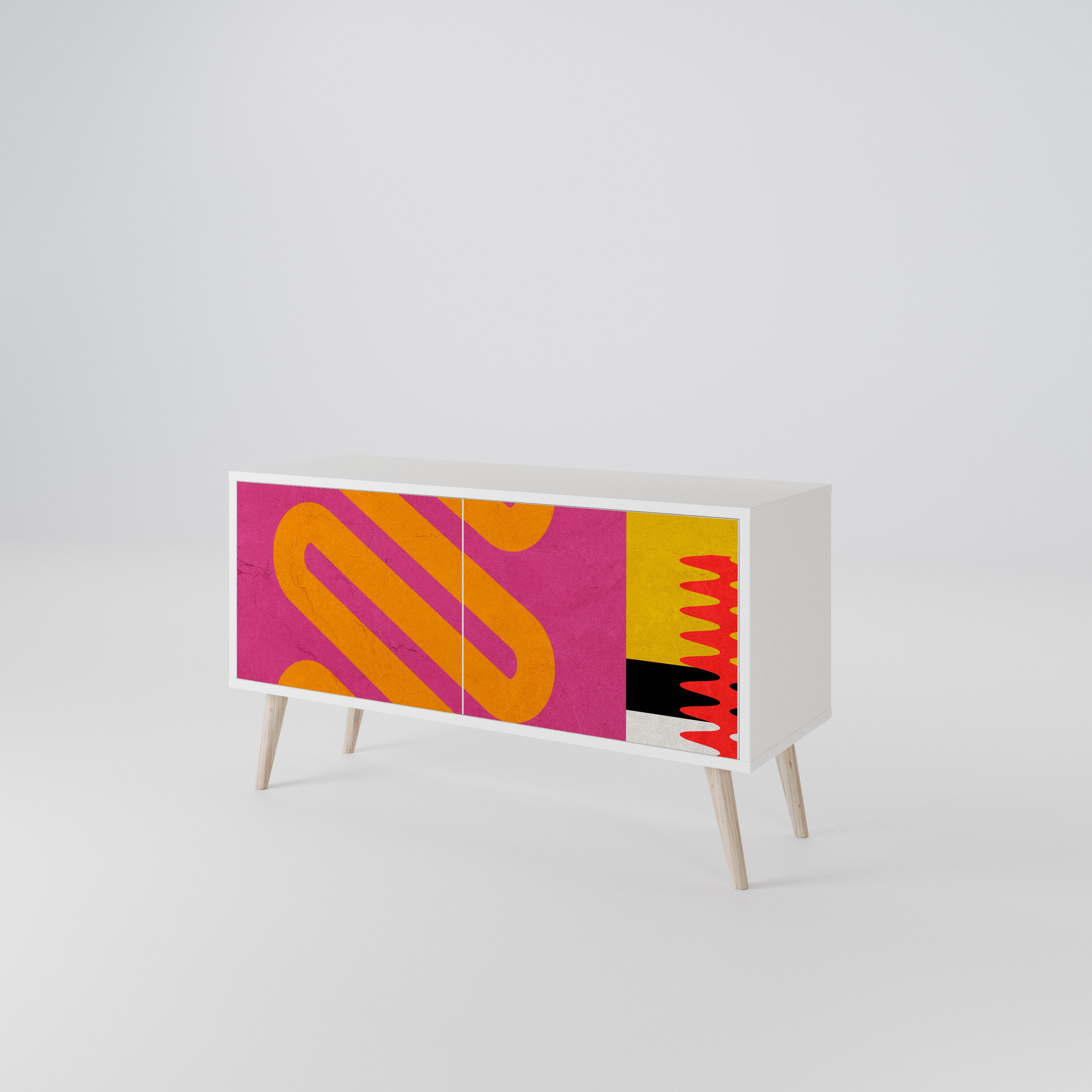 VIVID ART Compact 2-Door TV Cabinet