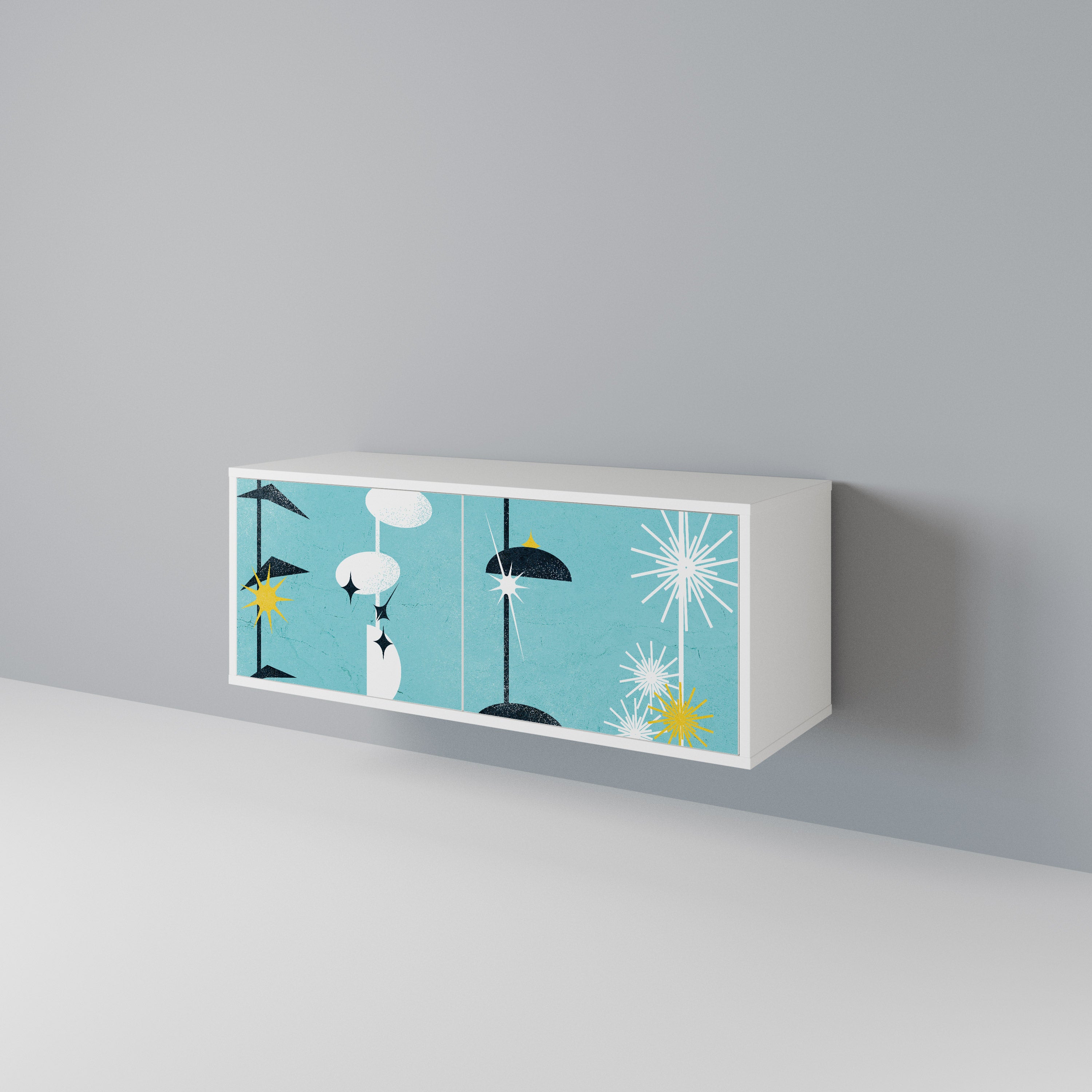 PATHS TO HAPPINESS Compact 2-Door TV Cabinet