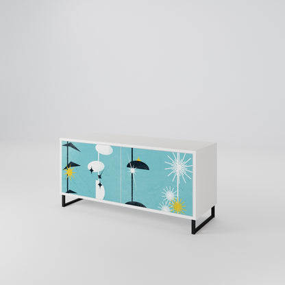 PATHS TO HAPPINESS Compact 2-Door TV Cabinet