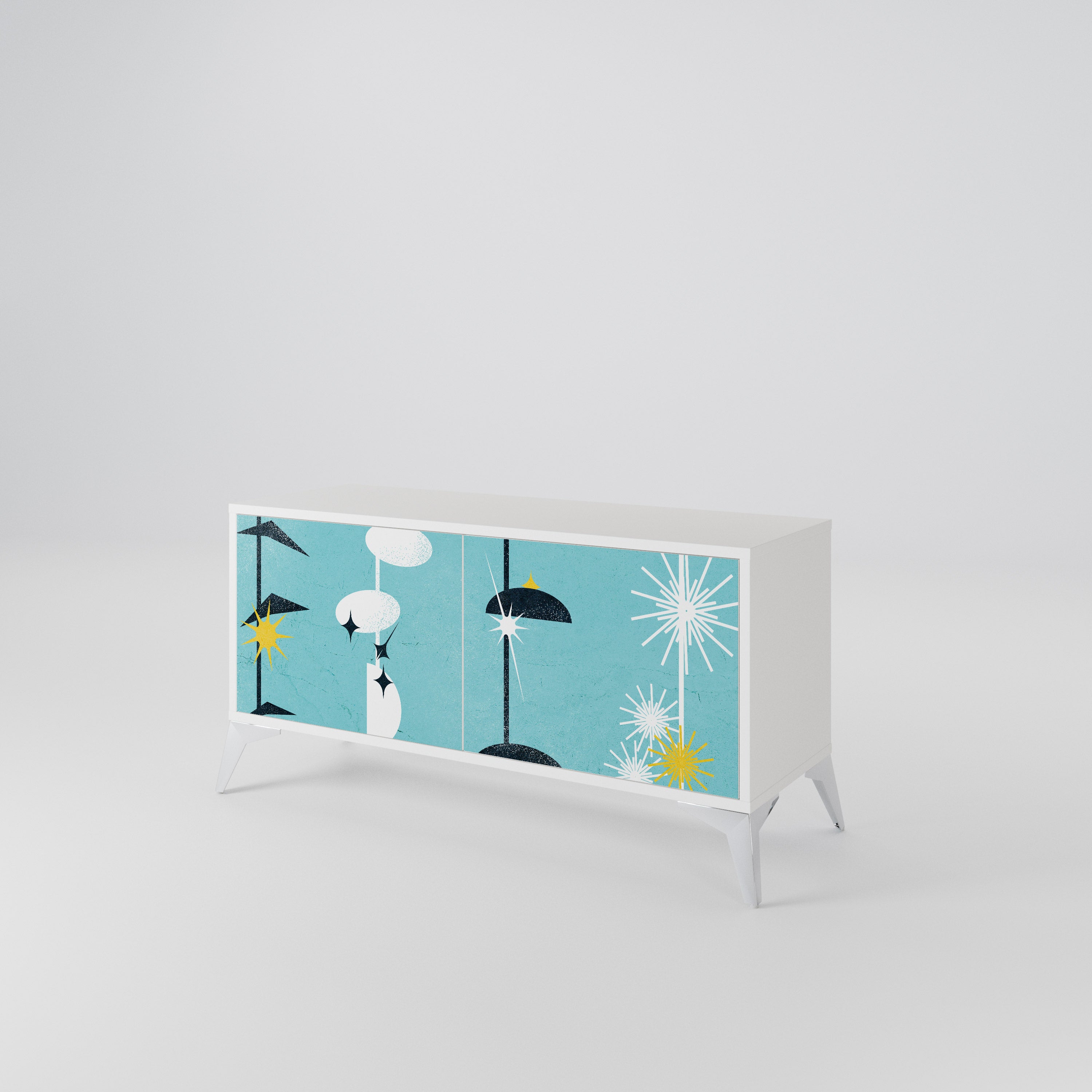 PATHS TO HAPPINESS Compact 2-Door TV Cabinet