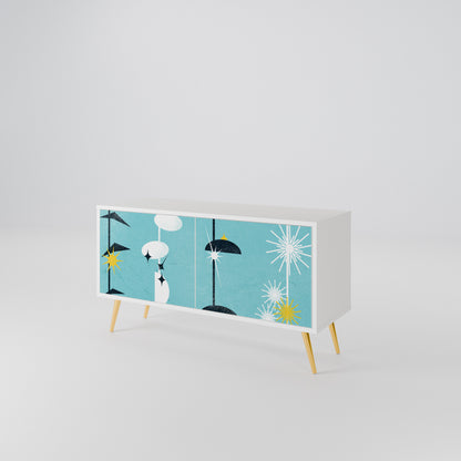 PATHS TO HAPPINESS Compact 2-Door TV Cabinet