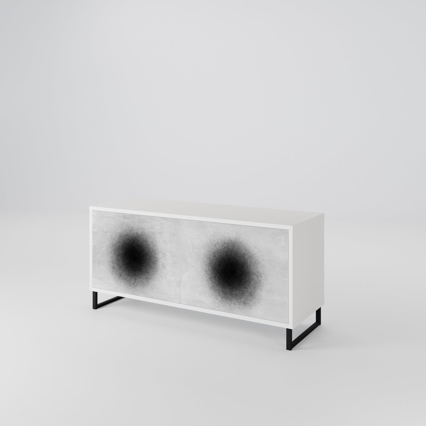 BLACK HOLE Compact 2-Door TV Cabinet