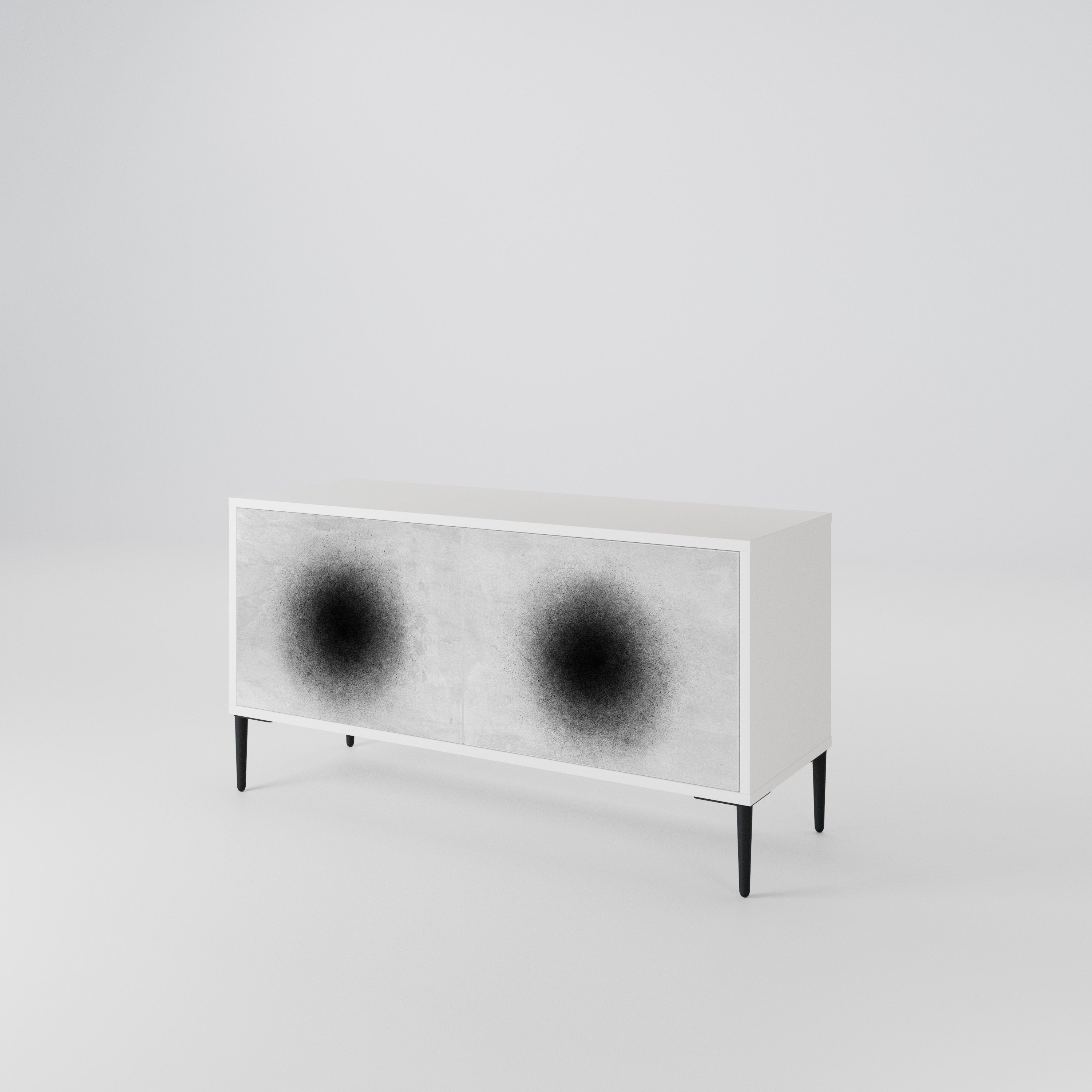 BLACK HOLE Compact 2-Door TV Cabinet