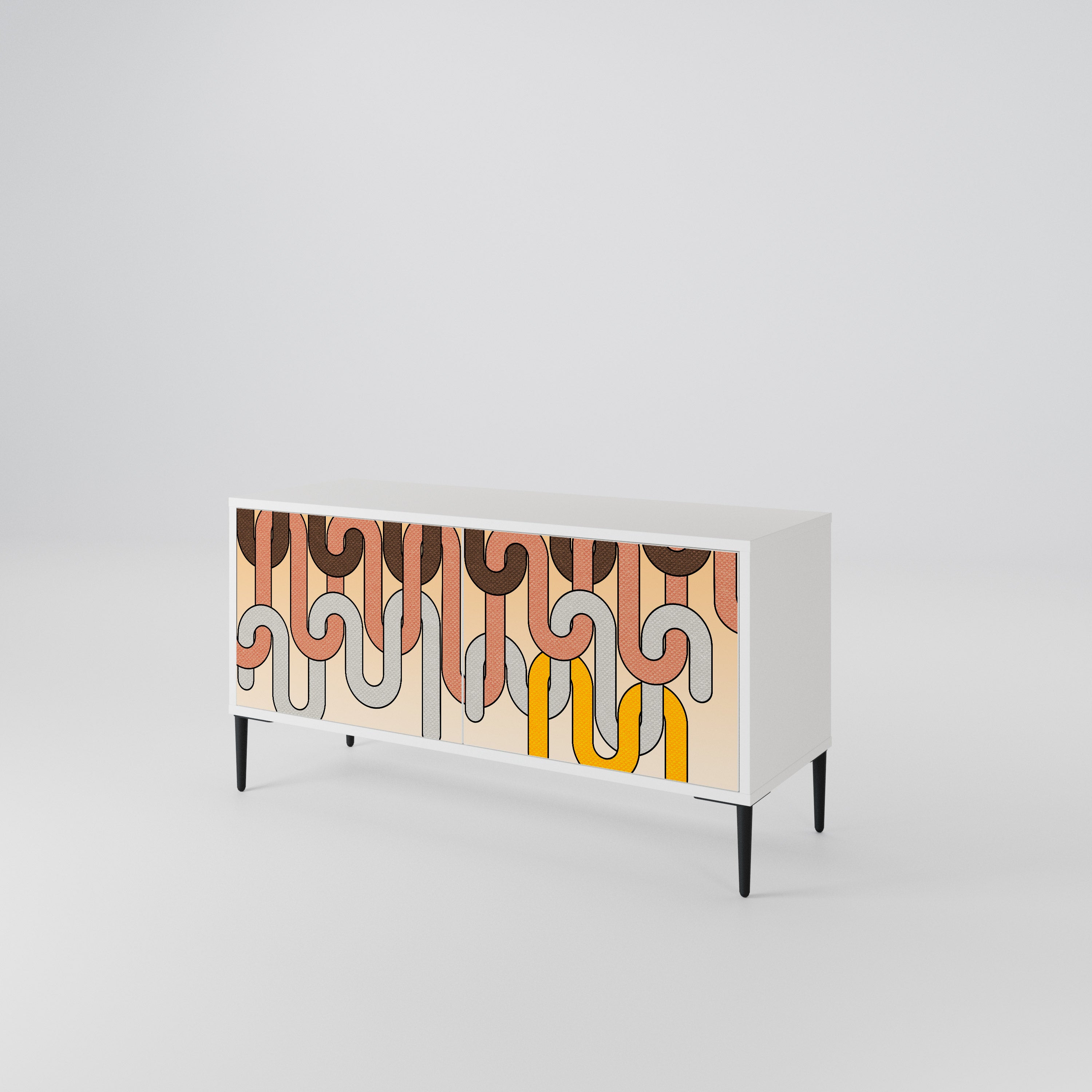 COLORFUL STRINGS Compact 2-Door TV Cabinet