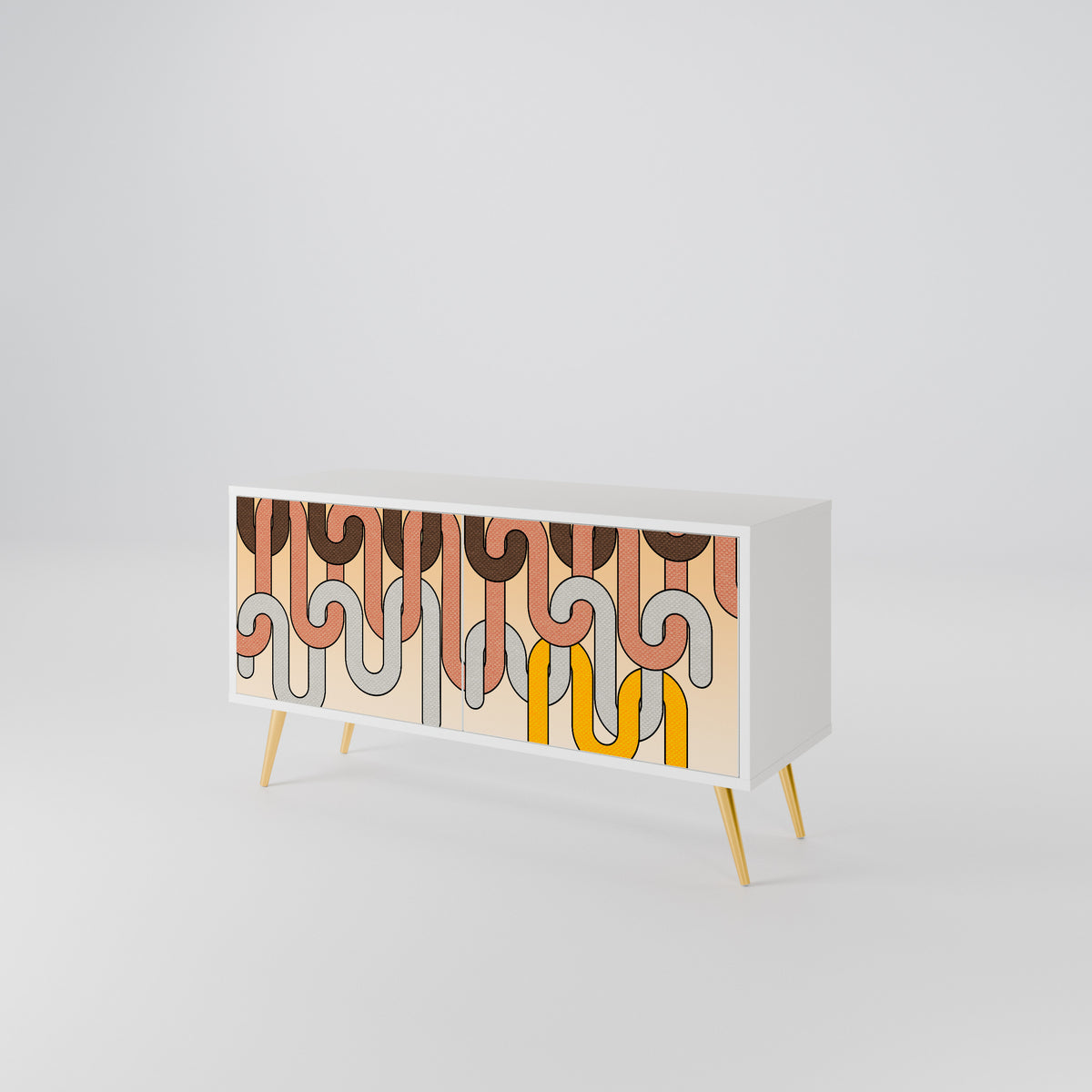 COLORFUL STRINGS Compact 2-Door TV Cabinet
