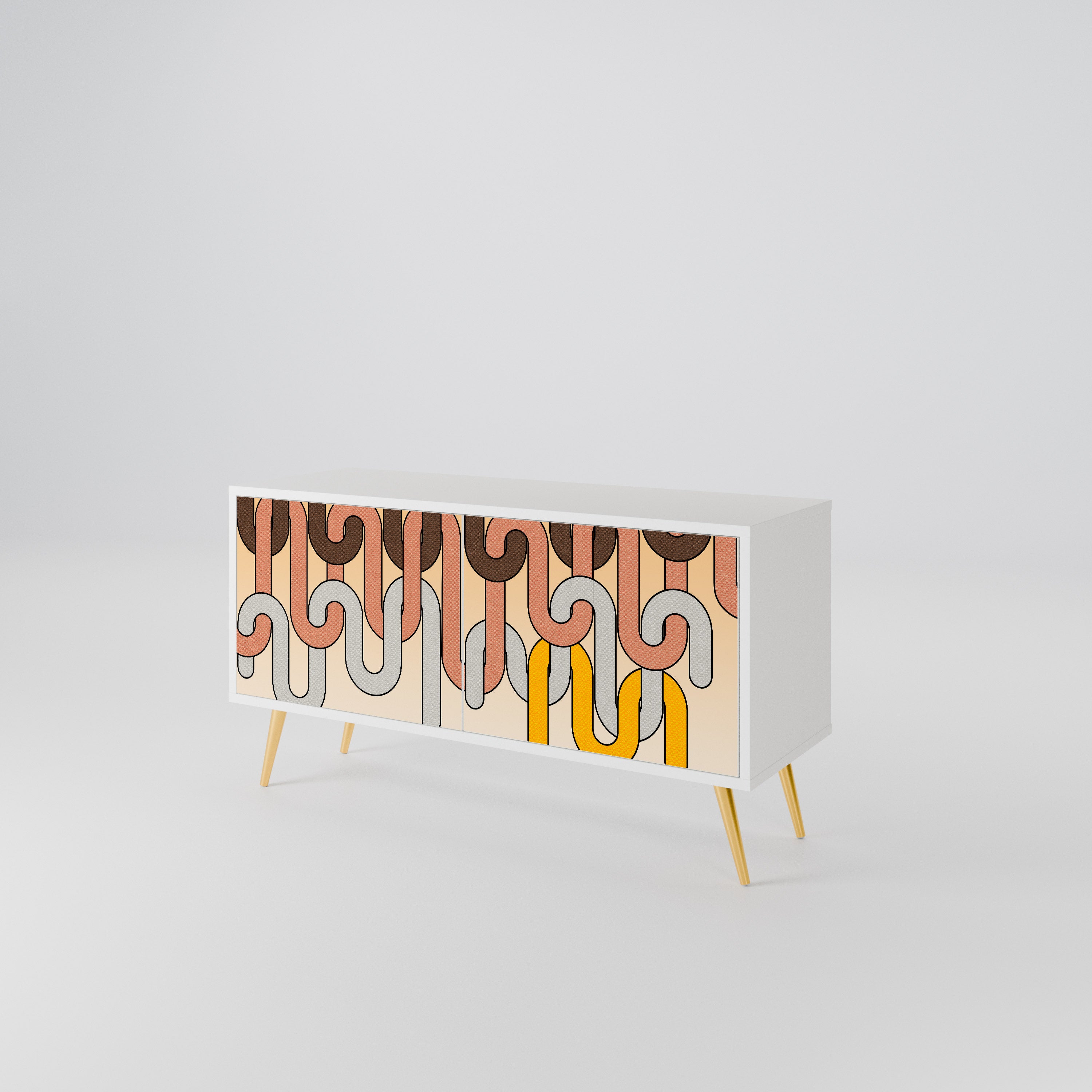 COLORFUL STRINGS Compact 2-Door TV Cabinet