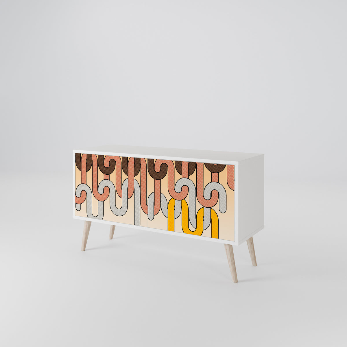 COLORFUL STRINGS Compact 2-Door TV Cabinet