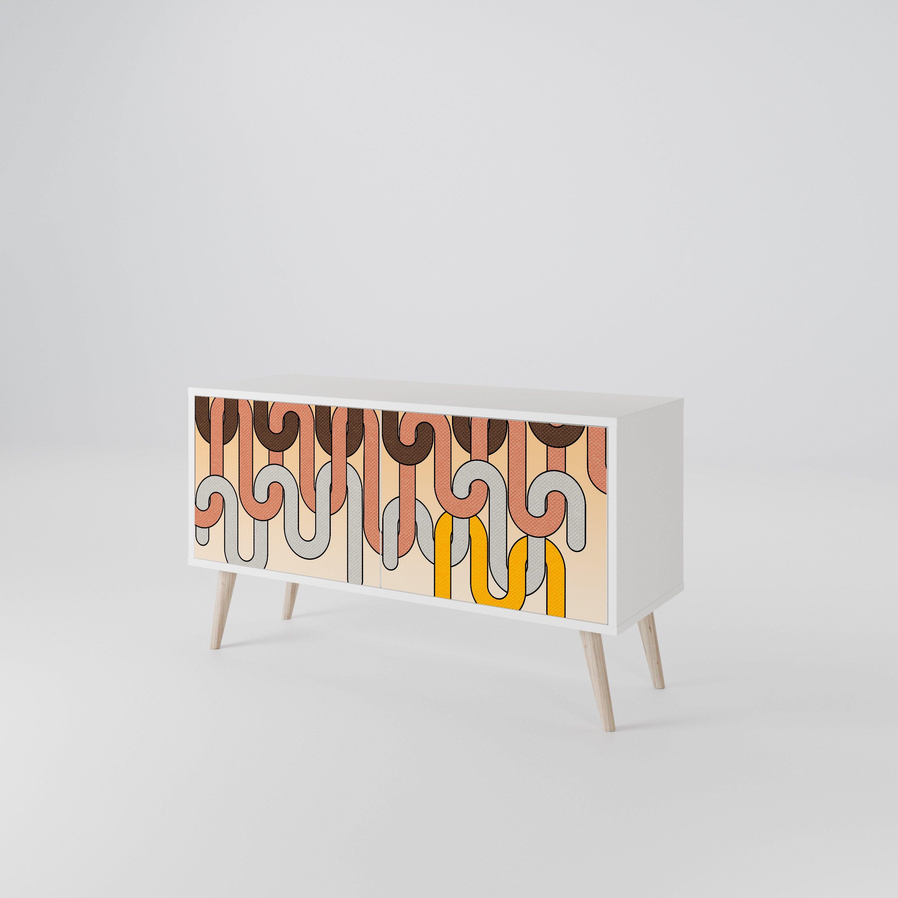 COLORFUL STRINGS Compact 2-Door TV Cabinet