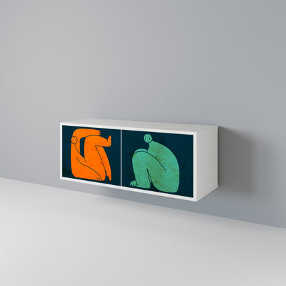 TOGETHER BUT SEPARATELY Compact 2-Door TV Cabinet