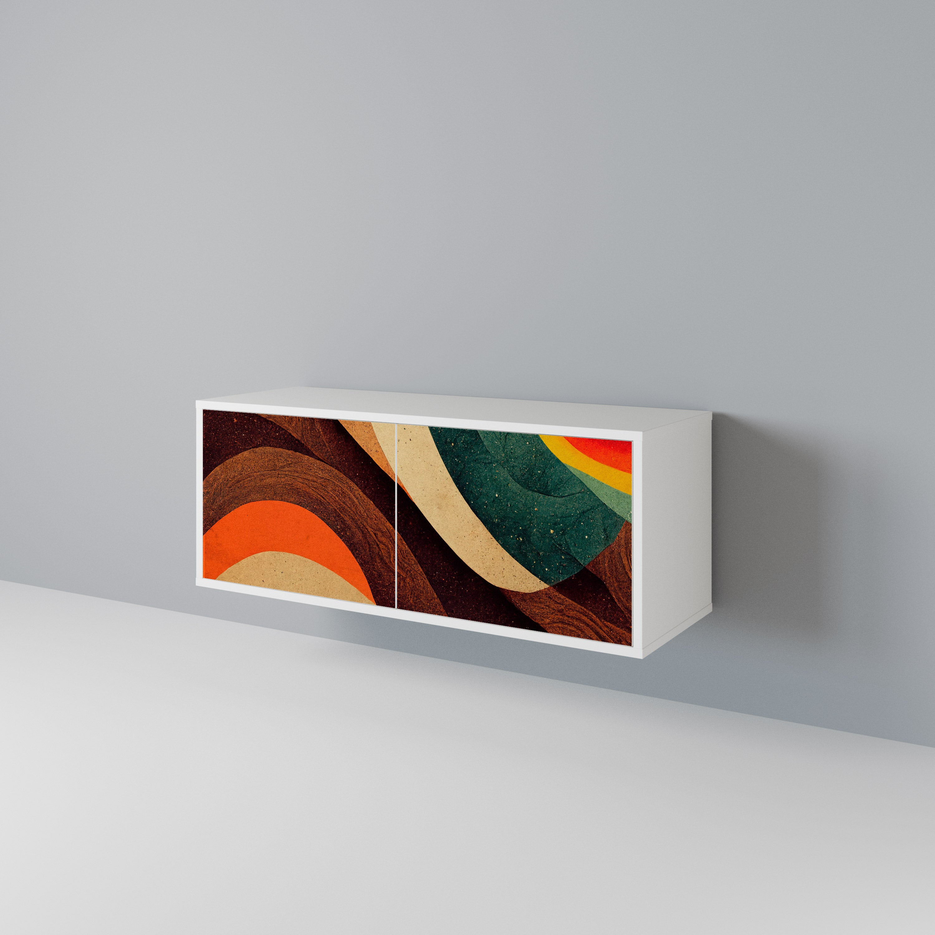 COLORFUL STRANDS Compact 2-Door TV Cabinet