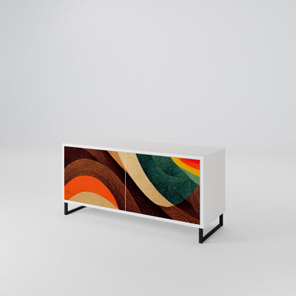 COLORFUL STRANDS Compact 2-Door TV Cabinet