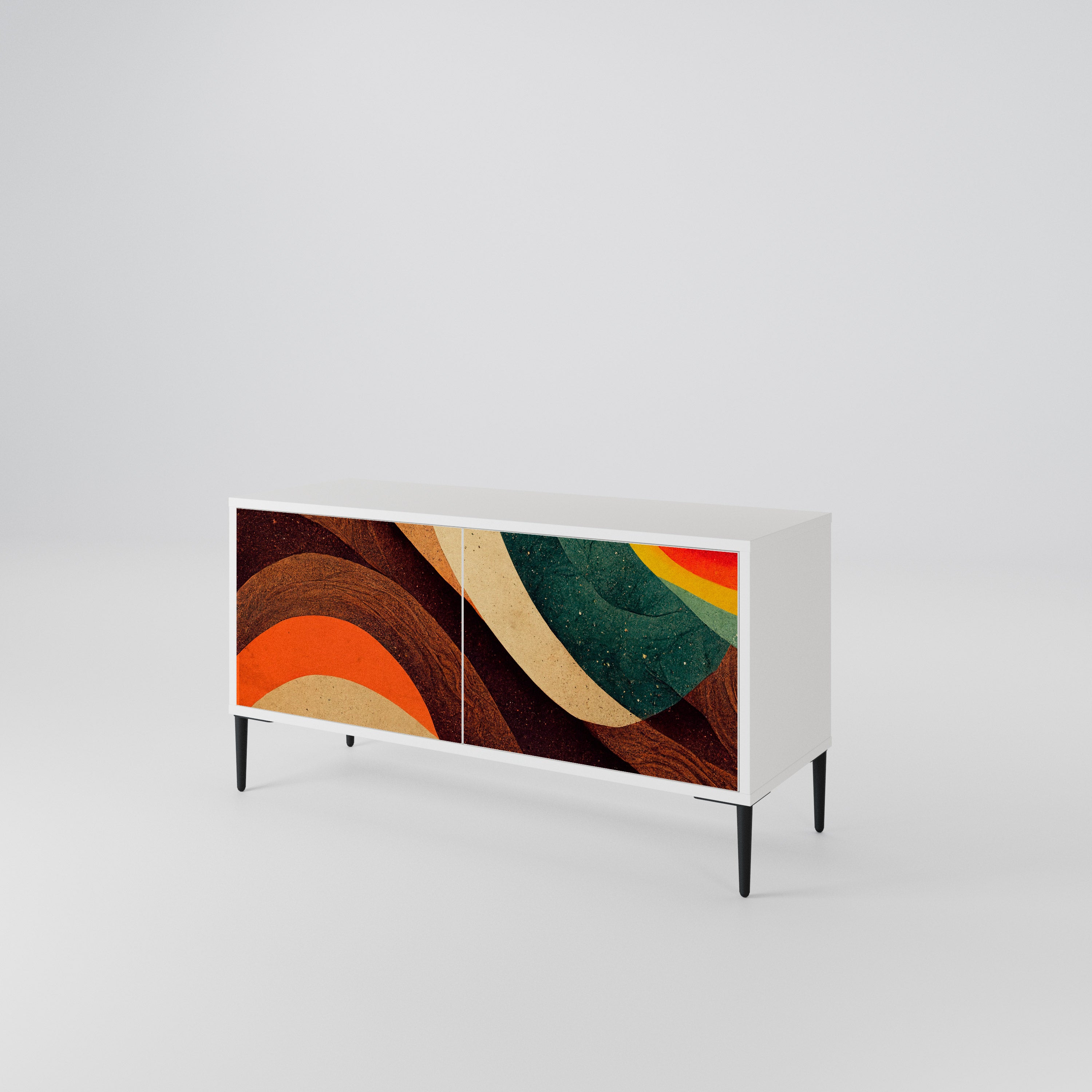 COLORFUL STRANDS Compact 2-Door TV Cabinet