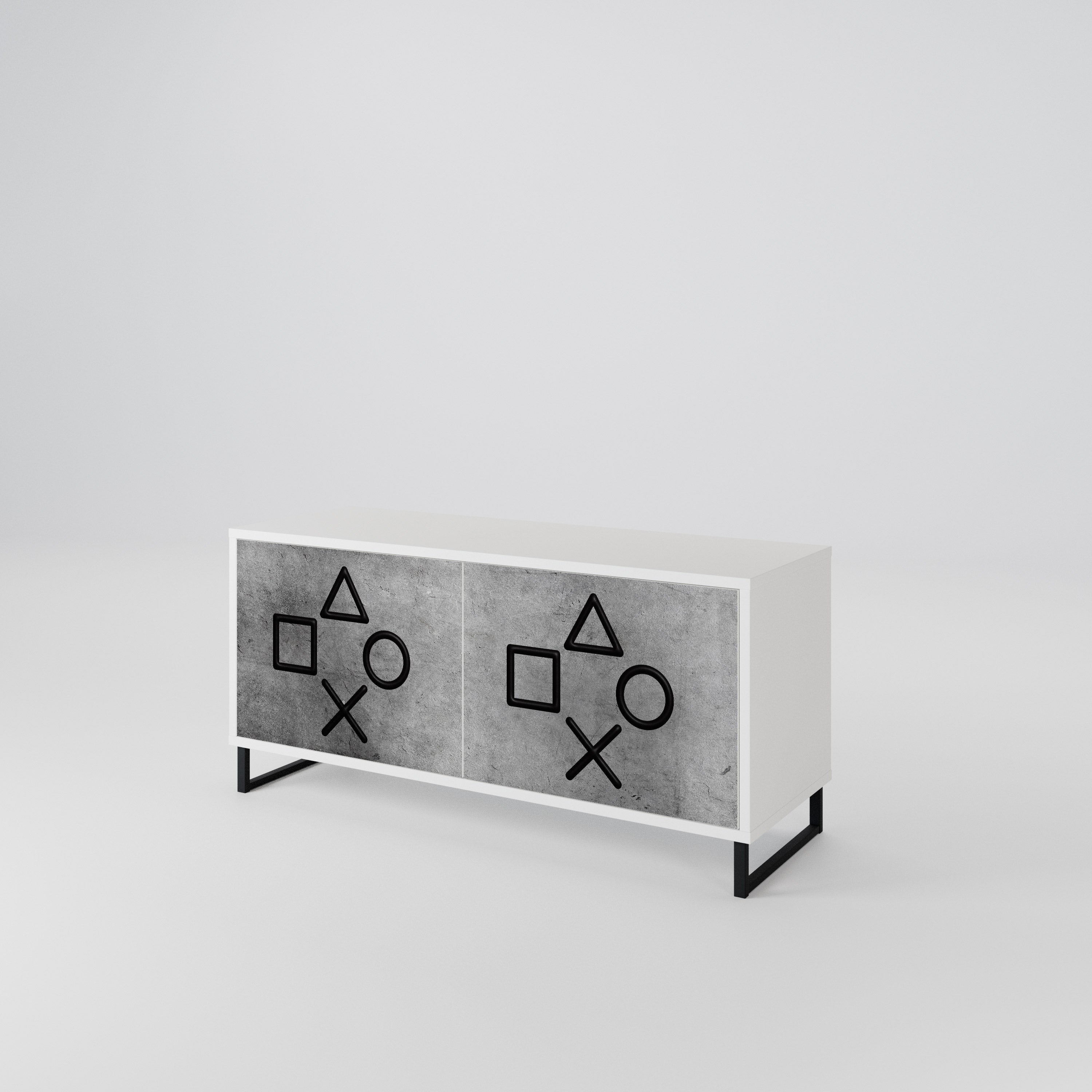 GAMER CHOICE Compact 2-Door TV Cabinet