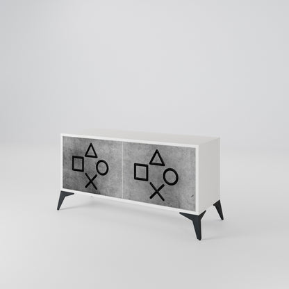 GAMER CHOICE Compact 2-Door TV Cabinet