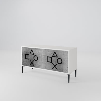 GAMER CHOICE Compact 2-Door TV Cabinet
