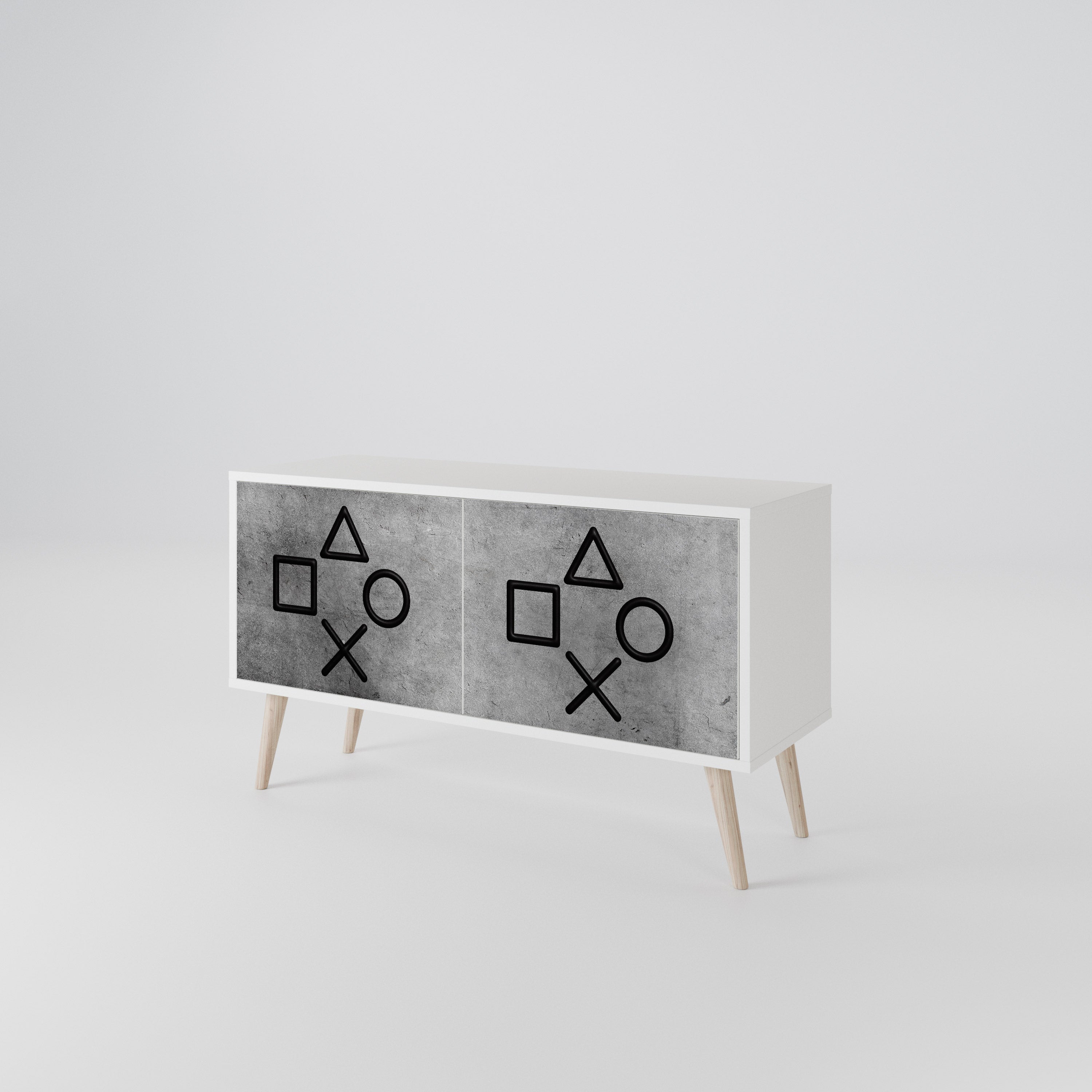 GAMER CHOICE Compact 2-Door TV Cabinet