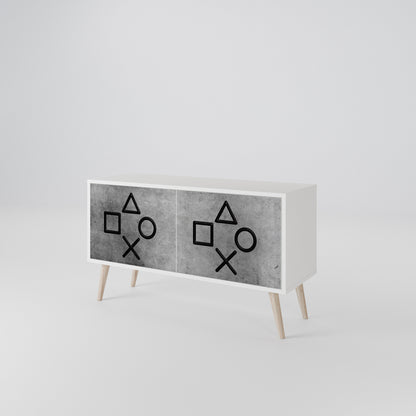 GAMER CHOICE Compact 2-Door TV Cabinet