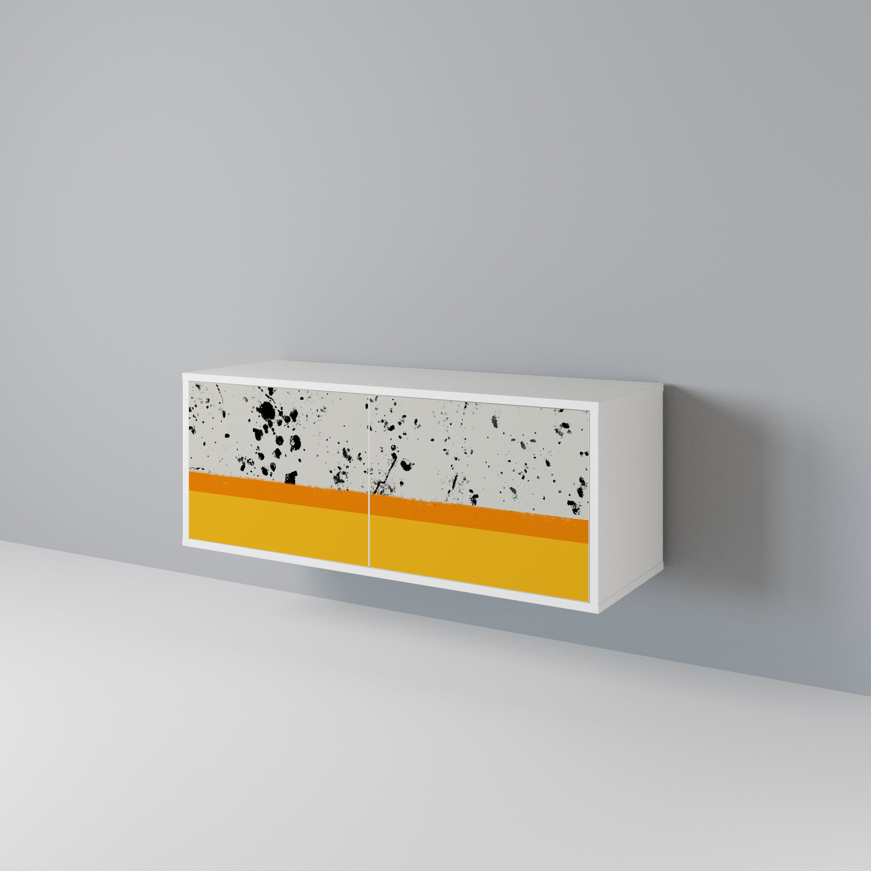DYED BY ORANGE Compact 2-Door TV Cabinet