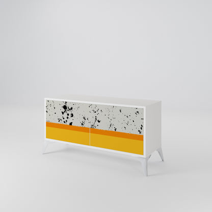 DYED BY ORANGE Compact 2-Door TV Cabinet