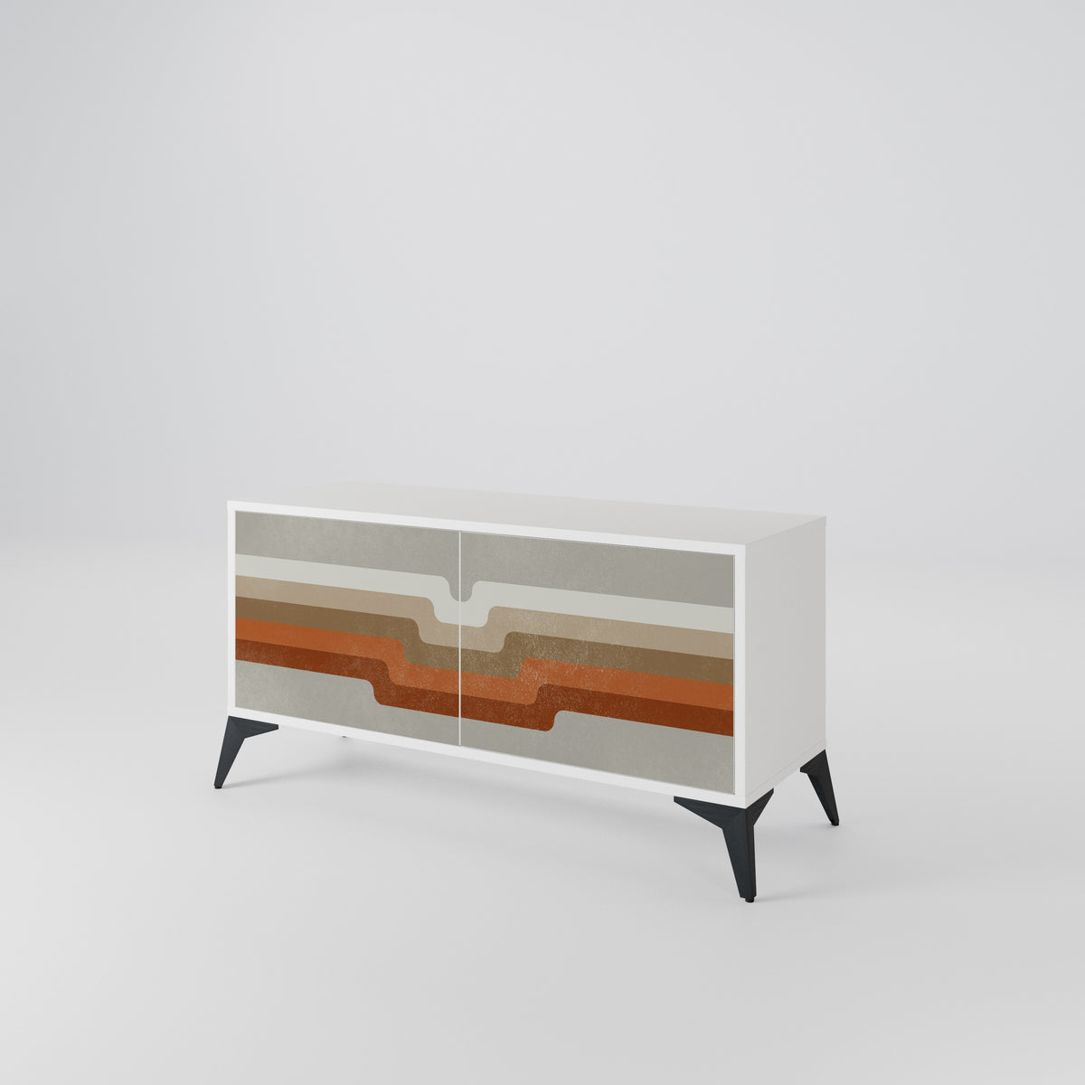 PECULIAR TRAIL Compact 2-Door TV Cabinet