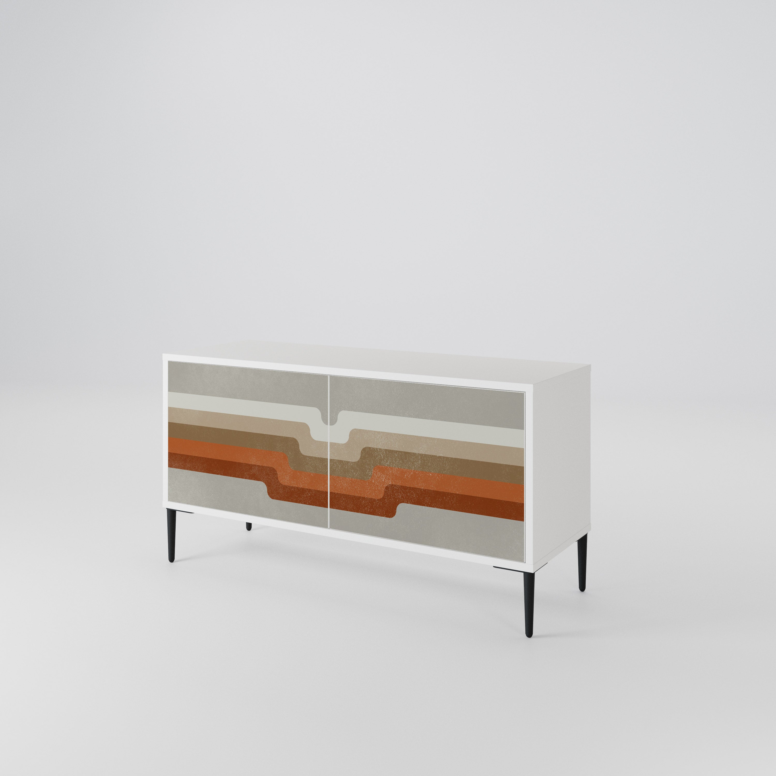 PECULIAR TRAIL Compact 2-Door TV Cabinet