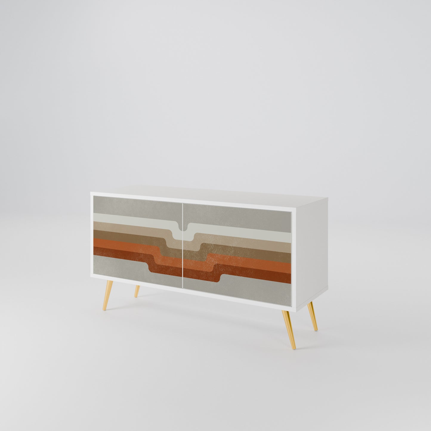 PECULIAR TRAIL Compact 2-Door TV Cabinet