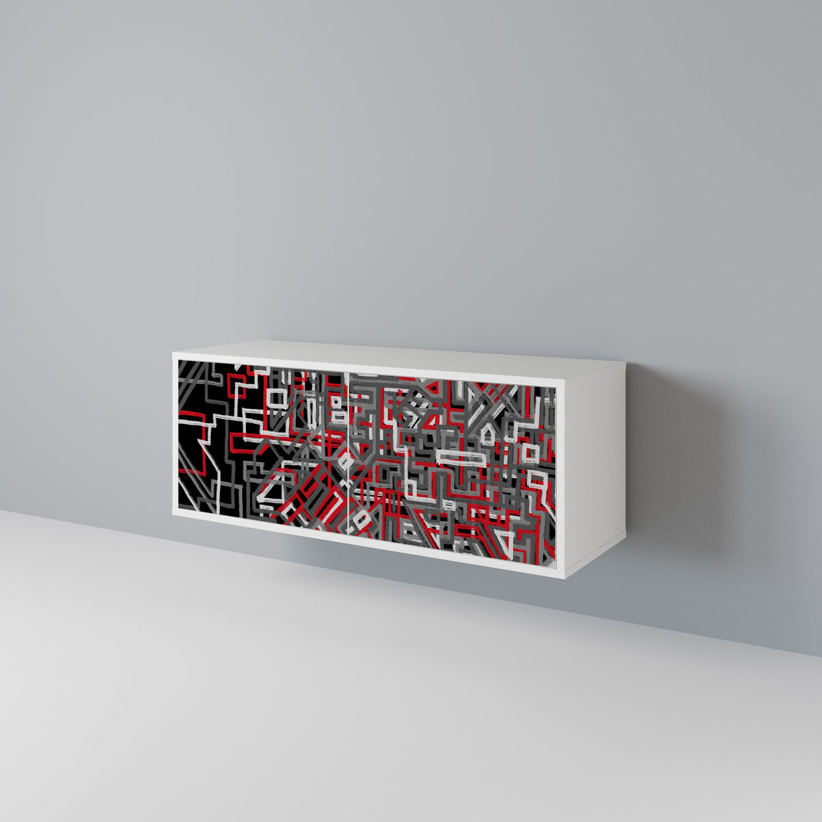 BROKEN LINES Compact 2-Door TV Cabinet