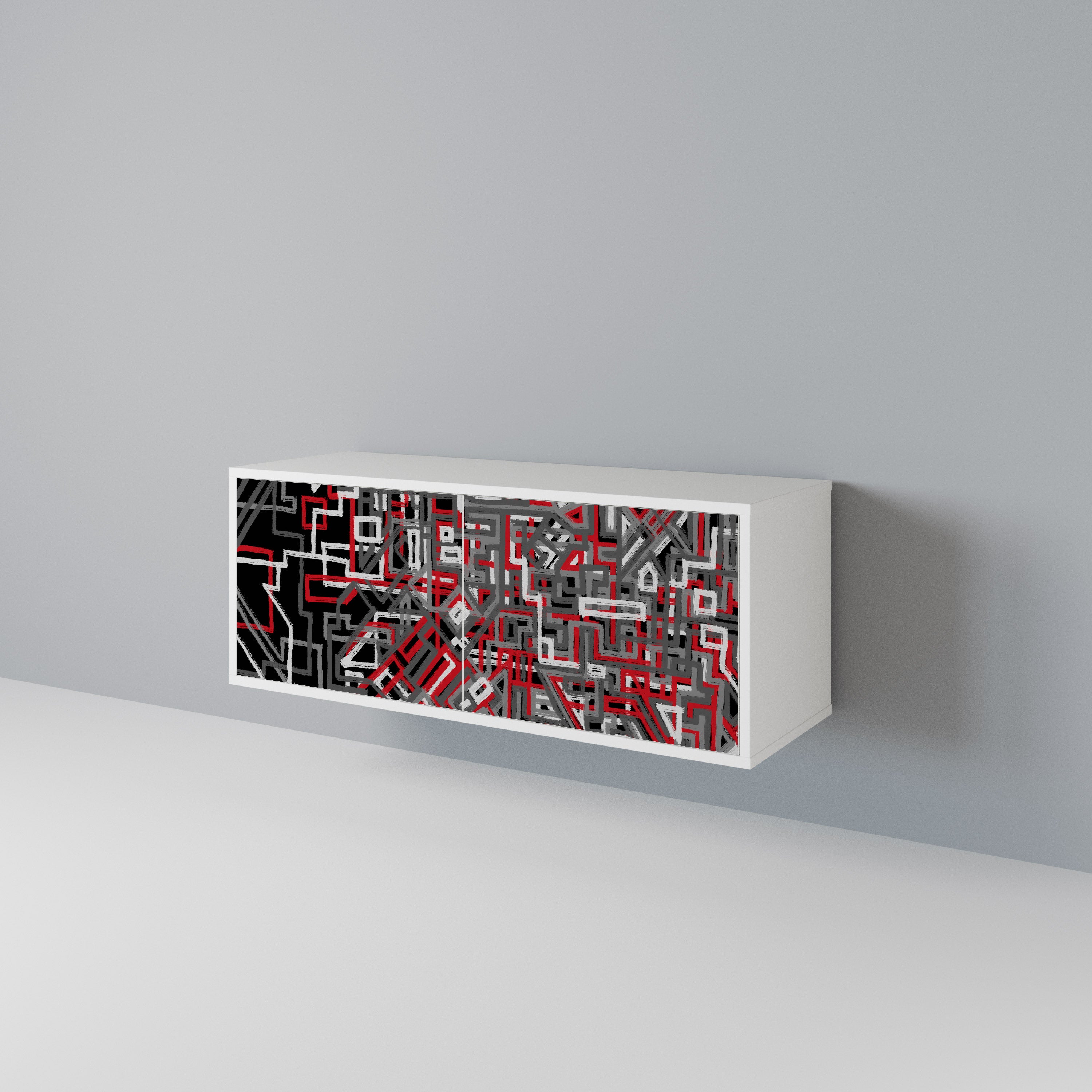 BROKEN LINES Compact 2-Door TV Cabinet