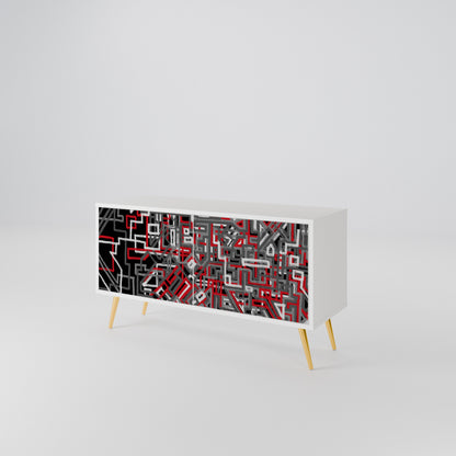 BROKEN LINES Compact 2-Door TV Cabinet