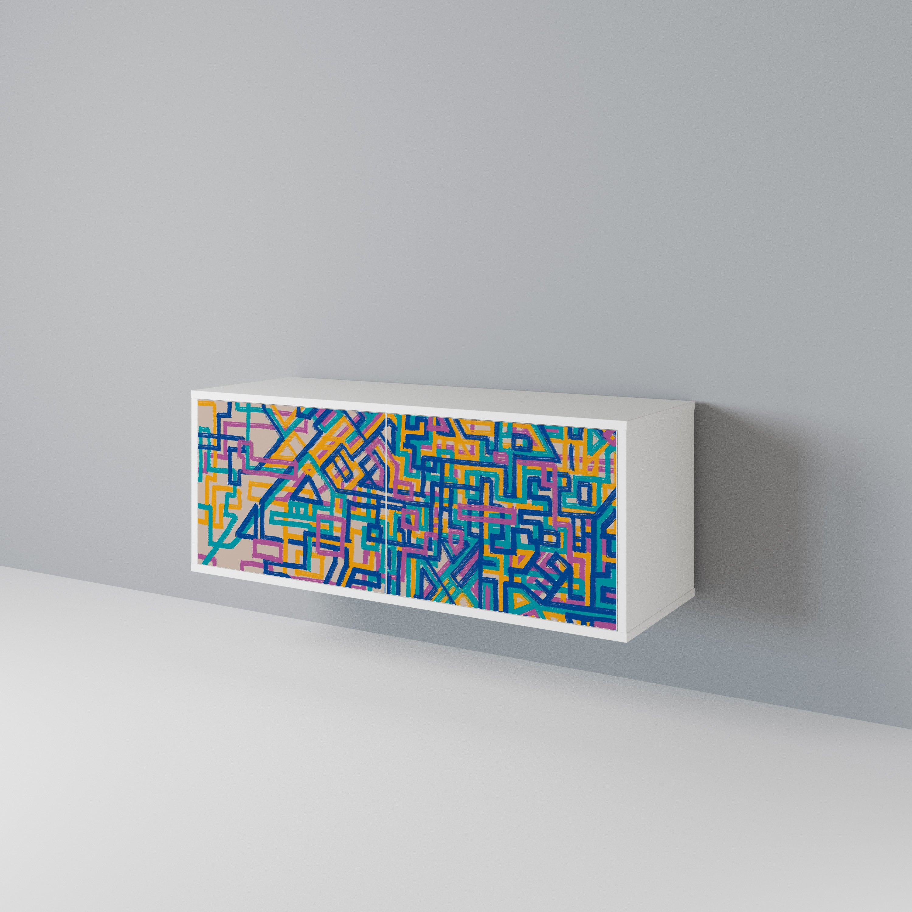 MEMORIES MAP Compact 2-Door TV Cabinet