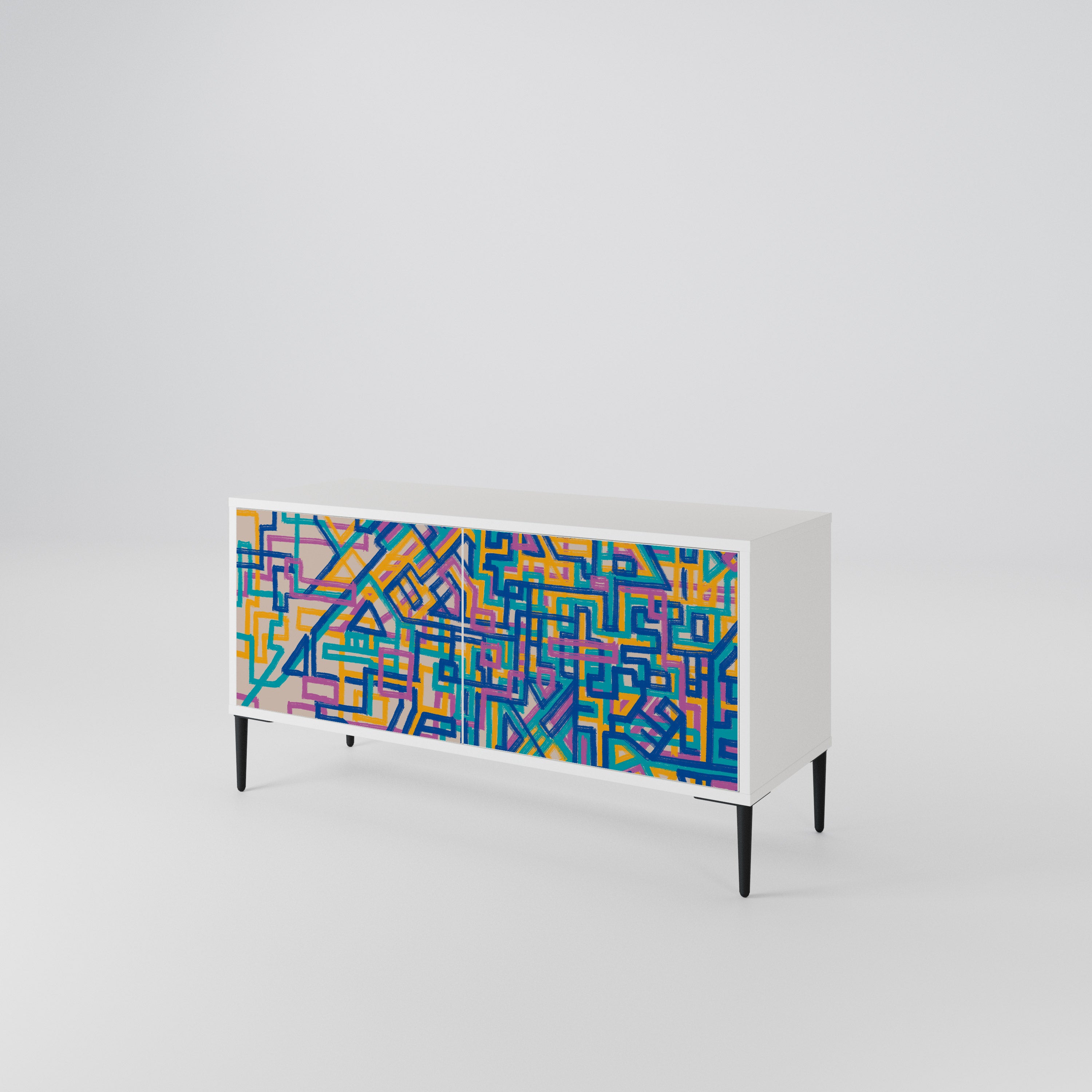 MEMORIES MAP Compact 2-Door TV Cabinet