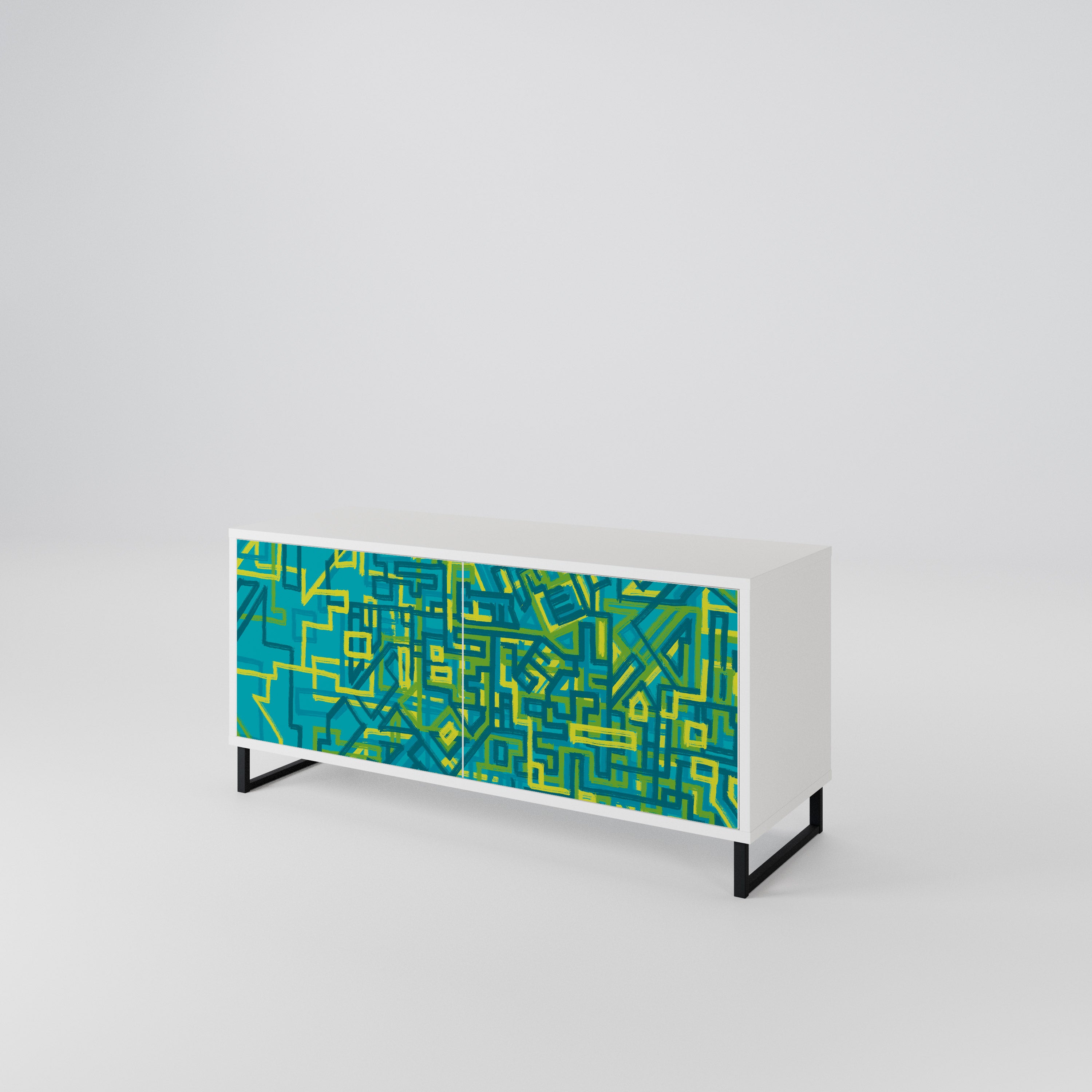 NOSTALGIC MEMORIES Compact 2-Door TV Cabinet