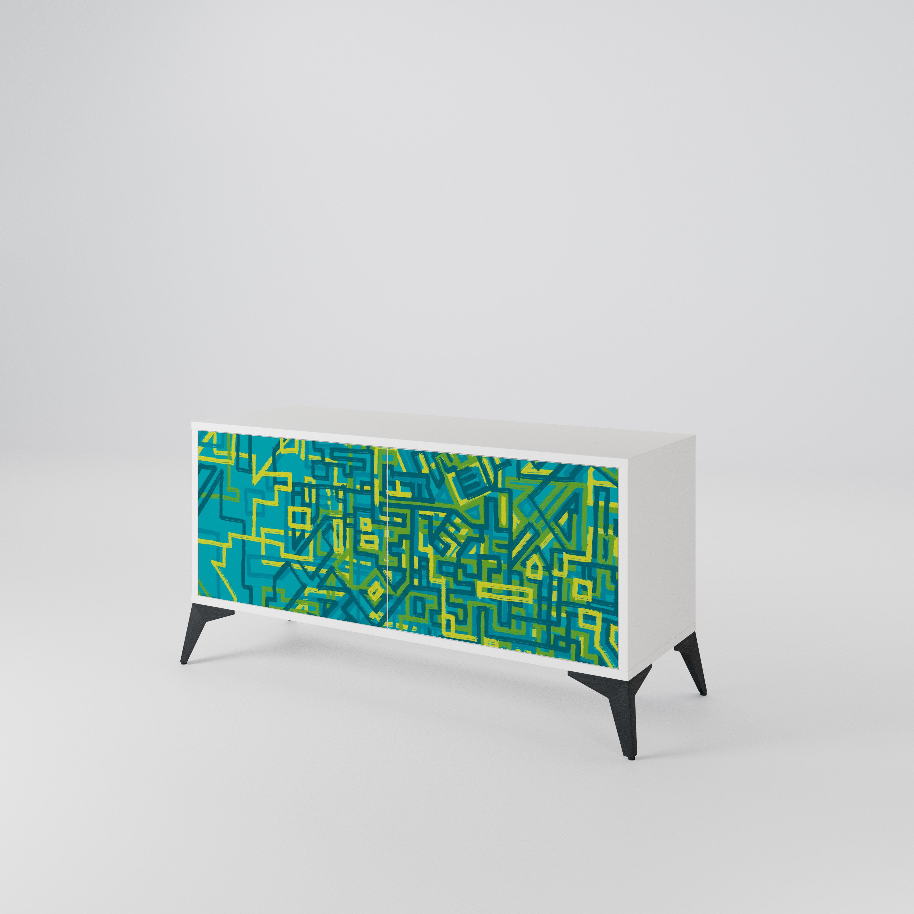 NOSTALGIC MEMORIES Compact 2-Door TV Cabinet