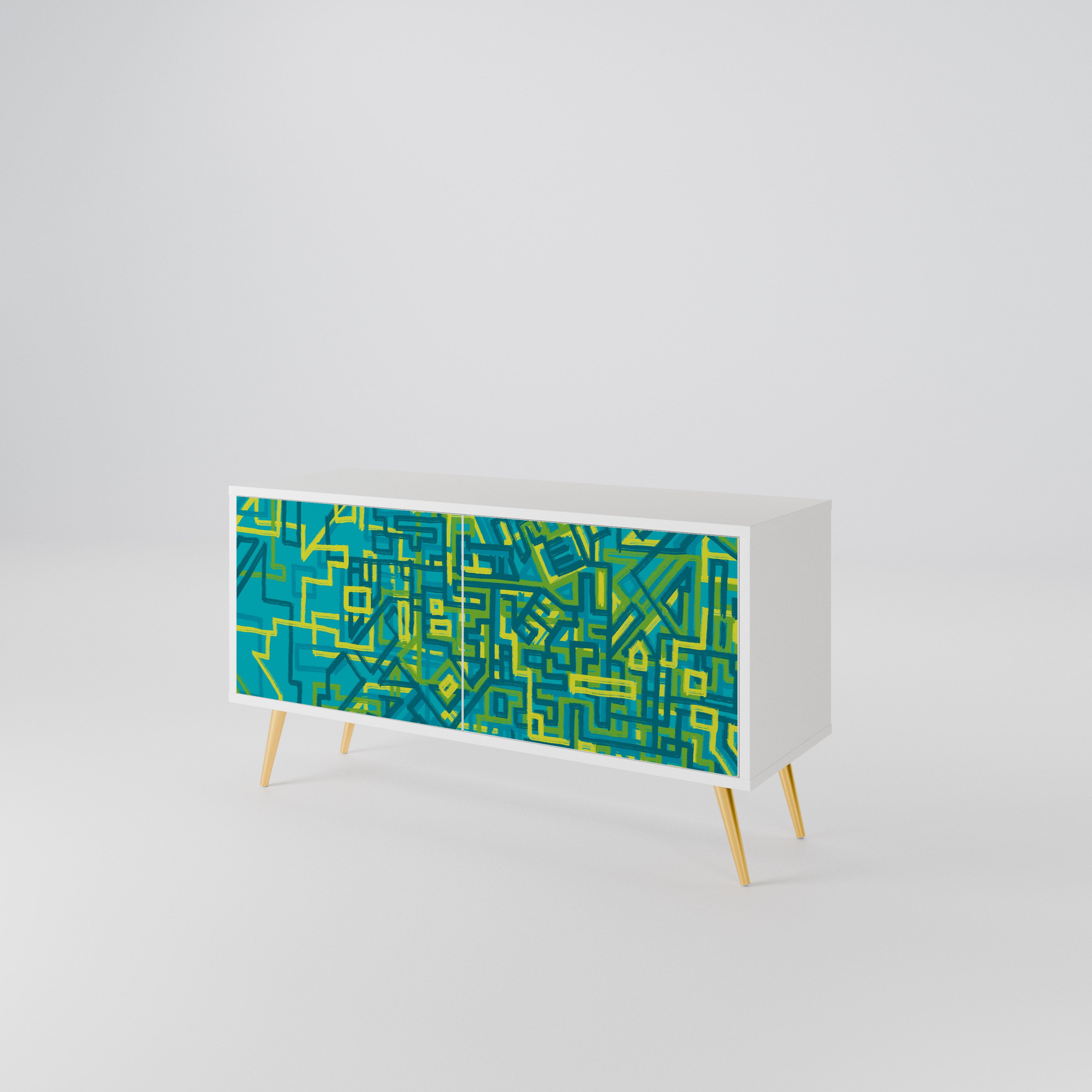 NOSTALGIC MEMORIES Compact 2-Door TV Cabinet