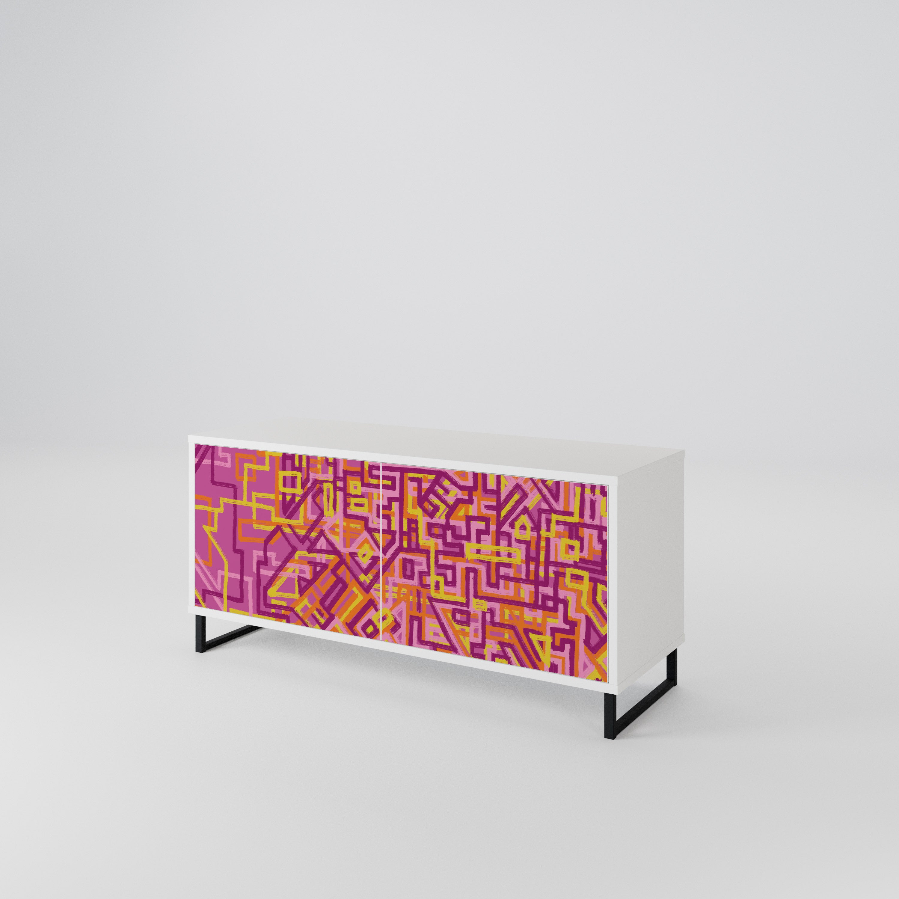 LOVELY MEMORIES Compact 2-Door TV Cabinet
