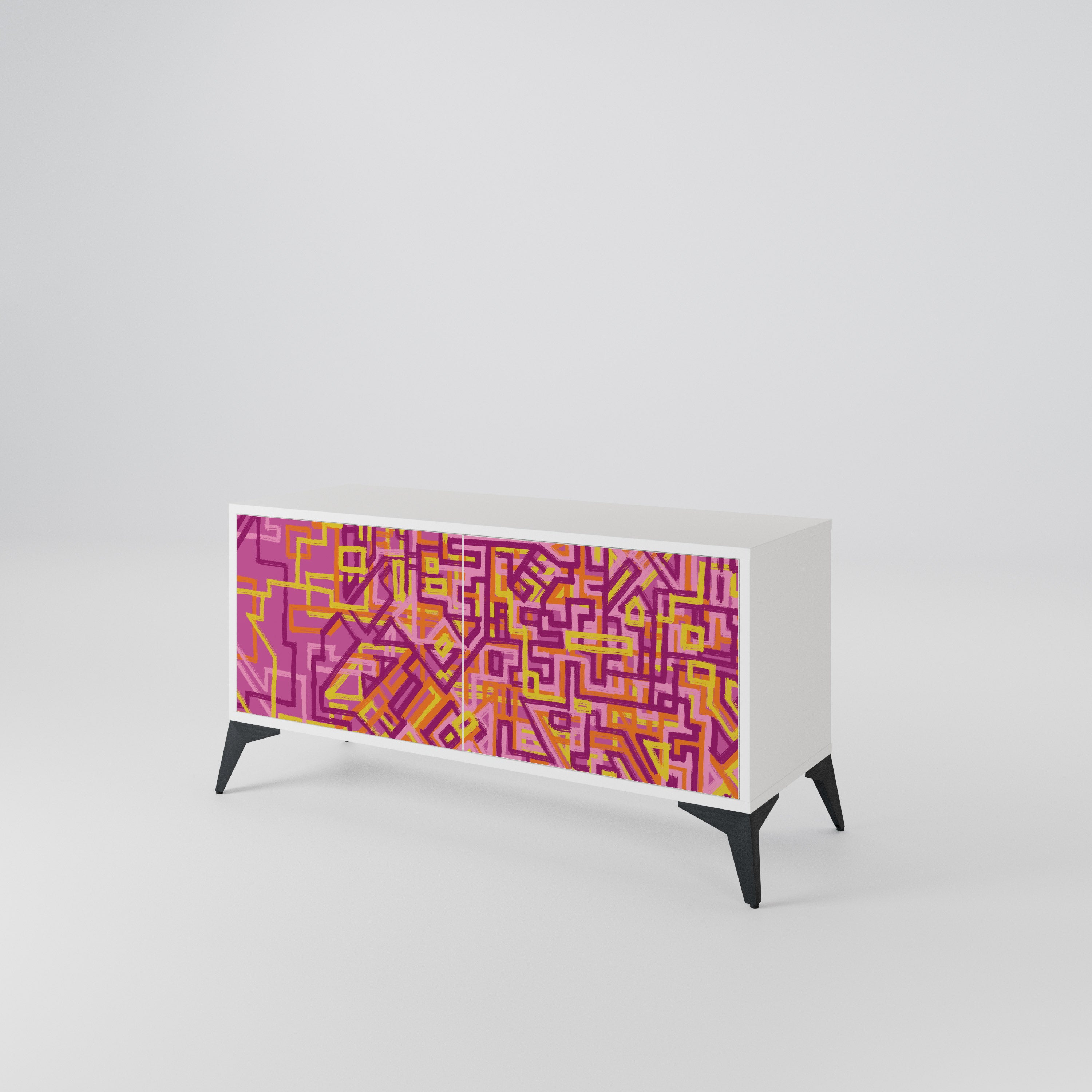 LOVELY MEMORIES Compact 2-Door TV Cabinet